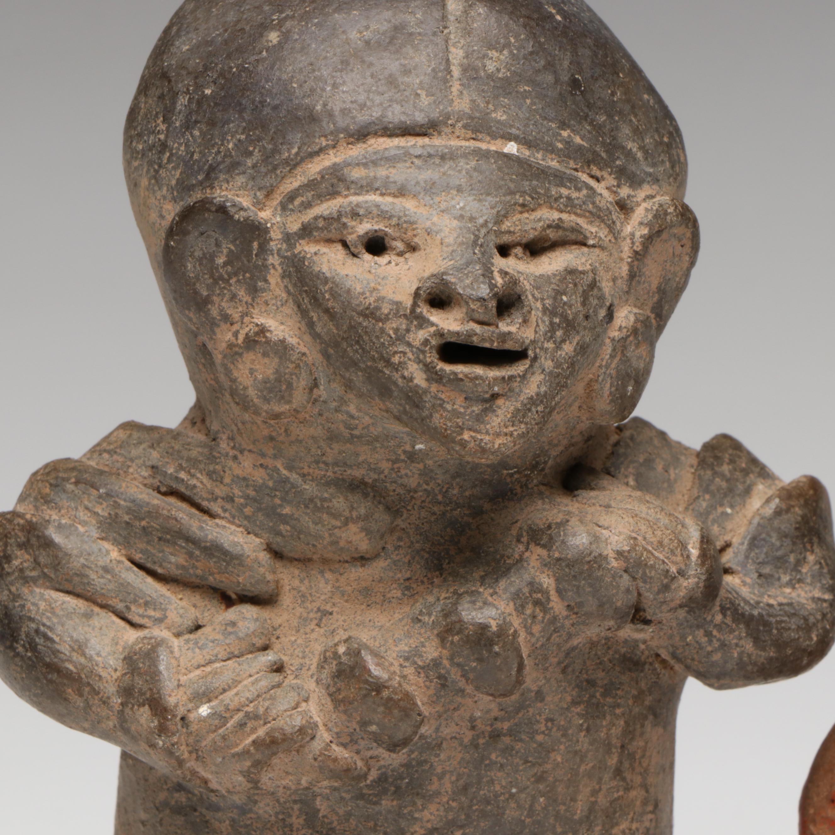 Pre-Columbian Terracotta Human Effigies and Ocarina