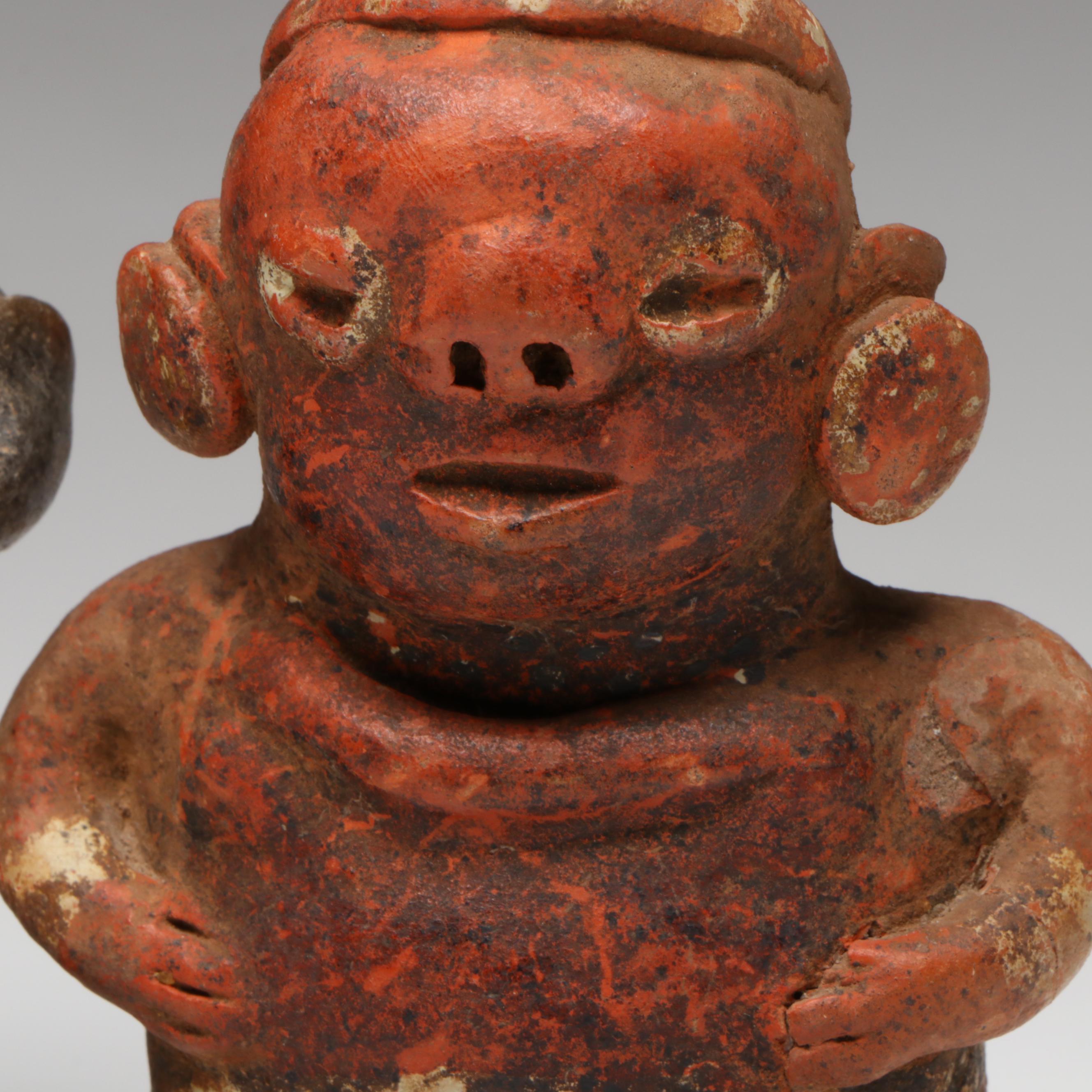 Pre-Columbian Terracotta Human Effigies and Ocarina