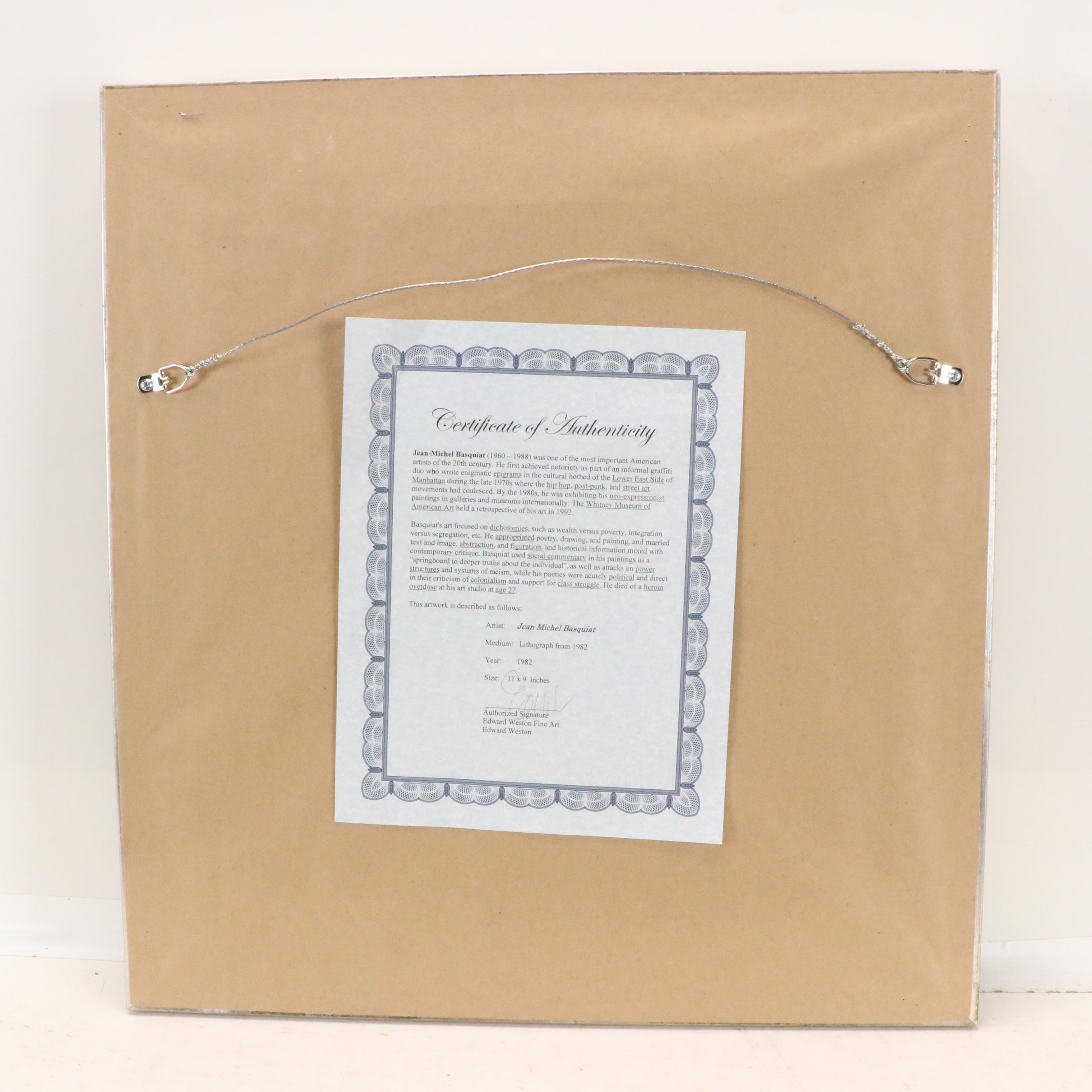 Offset Lithograph after Jean-Michel Basquiat Portrait of a Famous Ballplayer