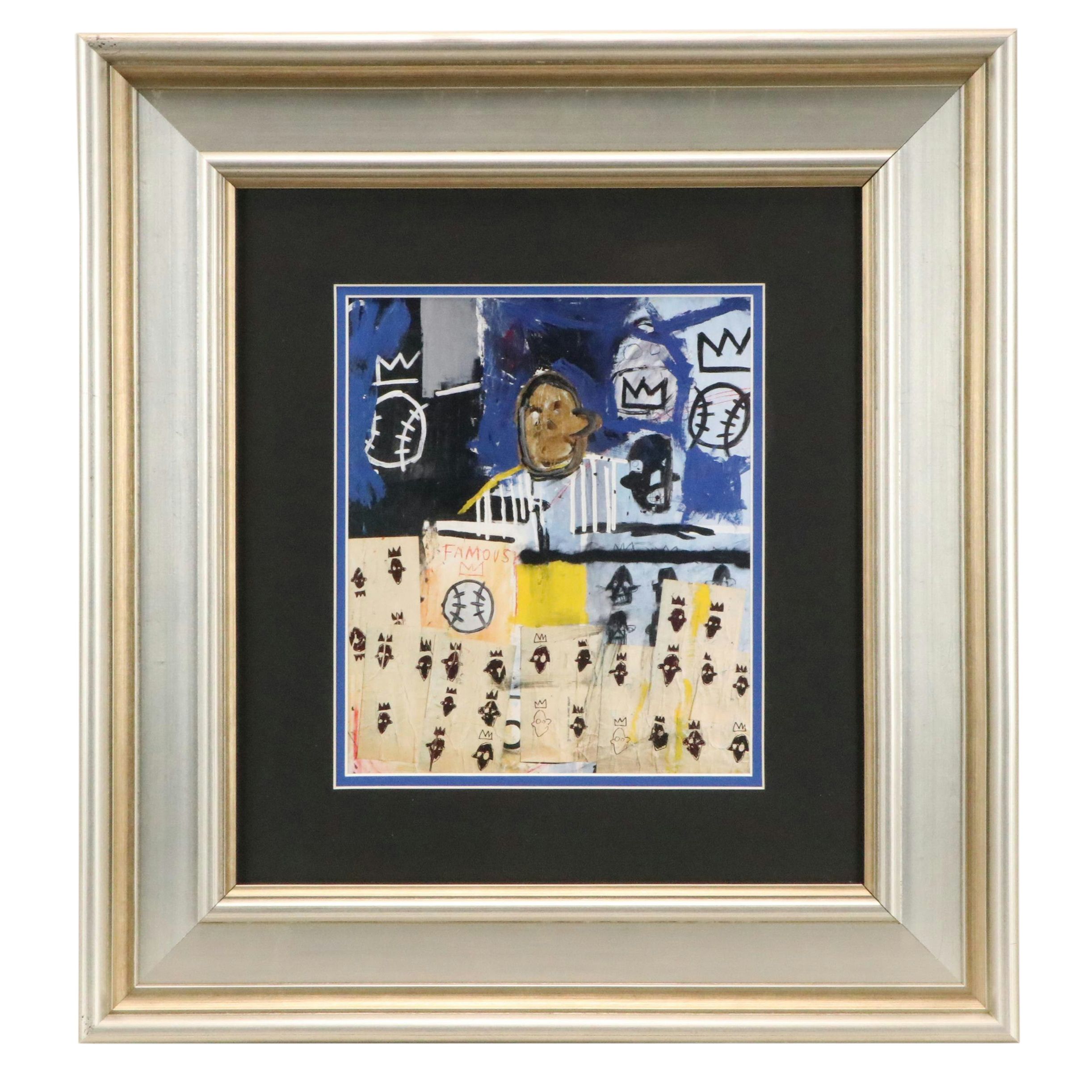 Offset Lithograph after Jean-Michel Basquiat Portrait of a Famous Ballplayer