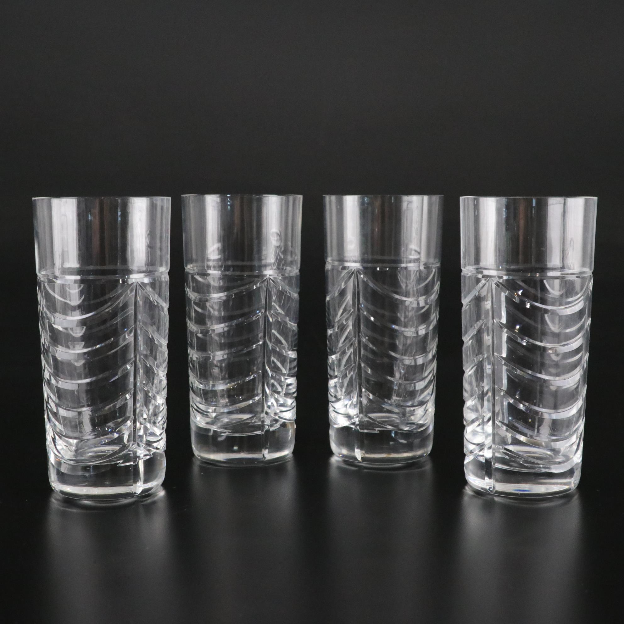 Royal Brierly for Tiffany & Co. Crystal "Swag" Highball Glass, Set of Four