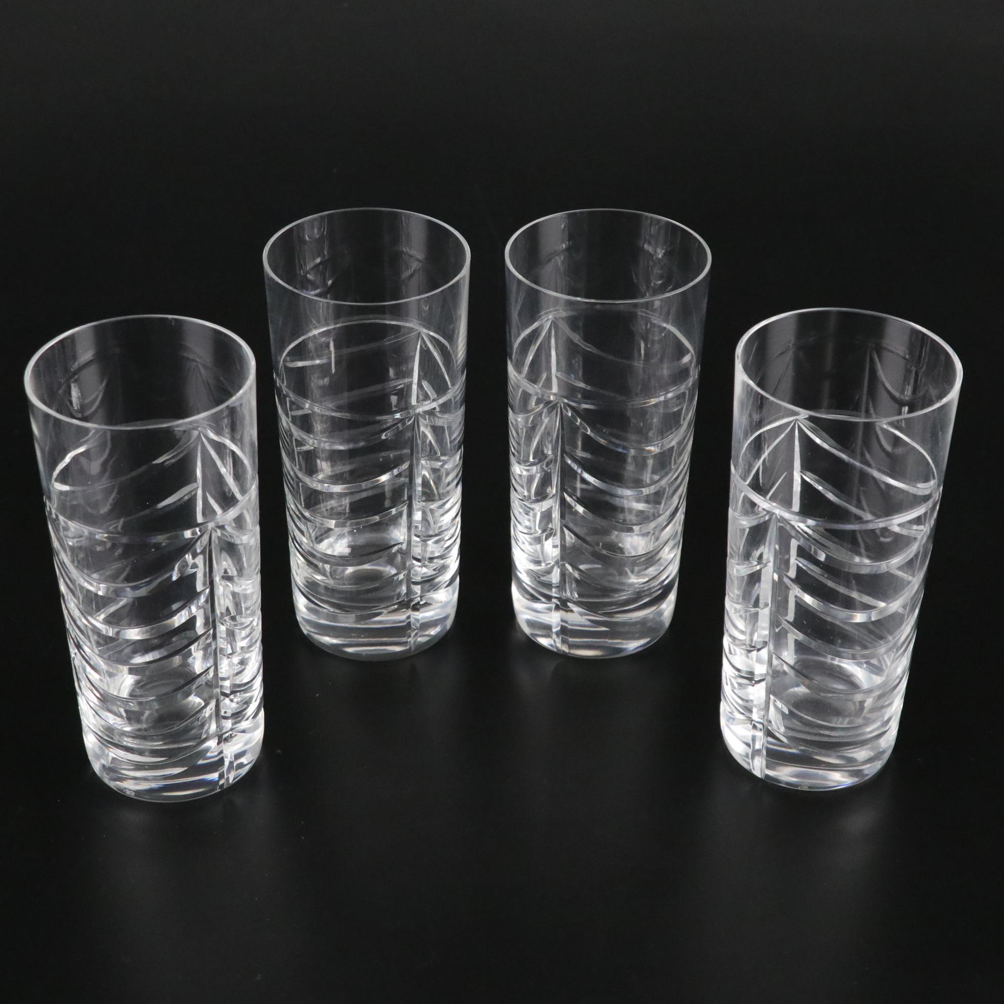 Royal Brierly for Tiffany & Co. Crystal "Swag" Highball Glass, Set of Four