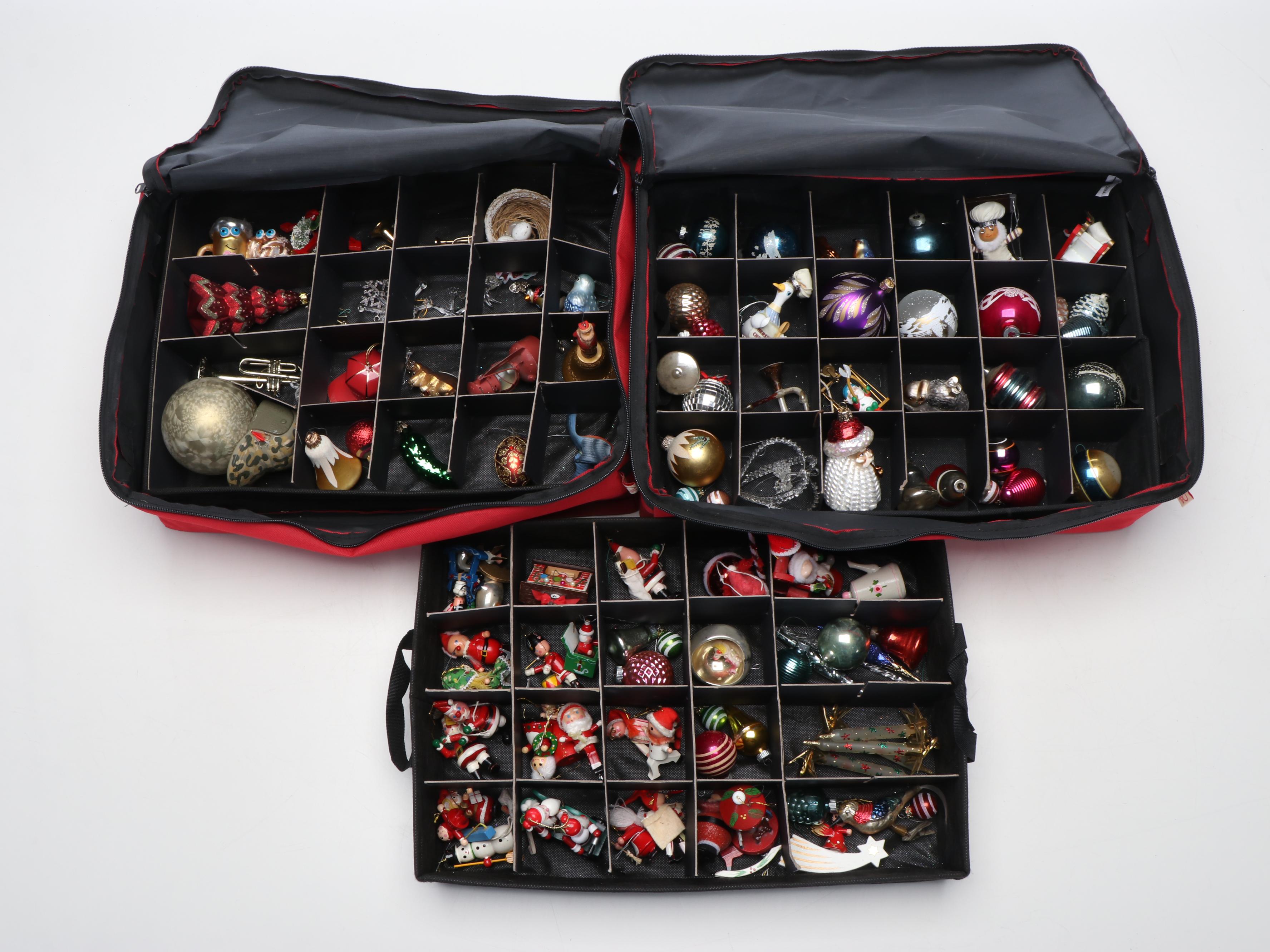 Kurt S. Adler Wood Christmas Ornaments with Glass Ornaments and More