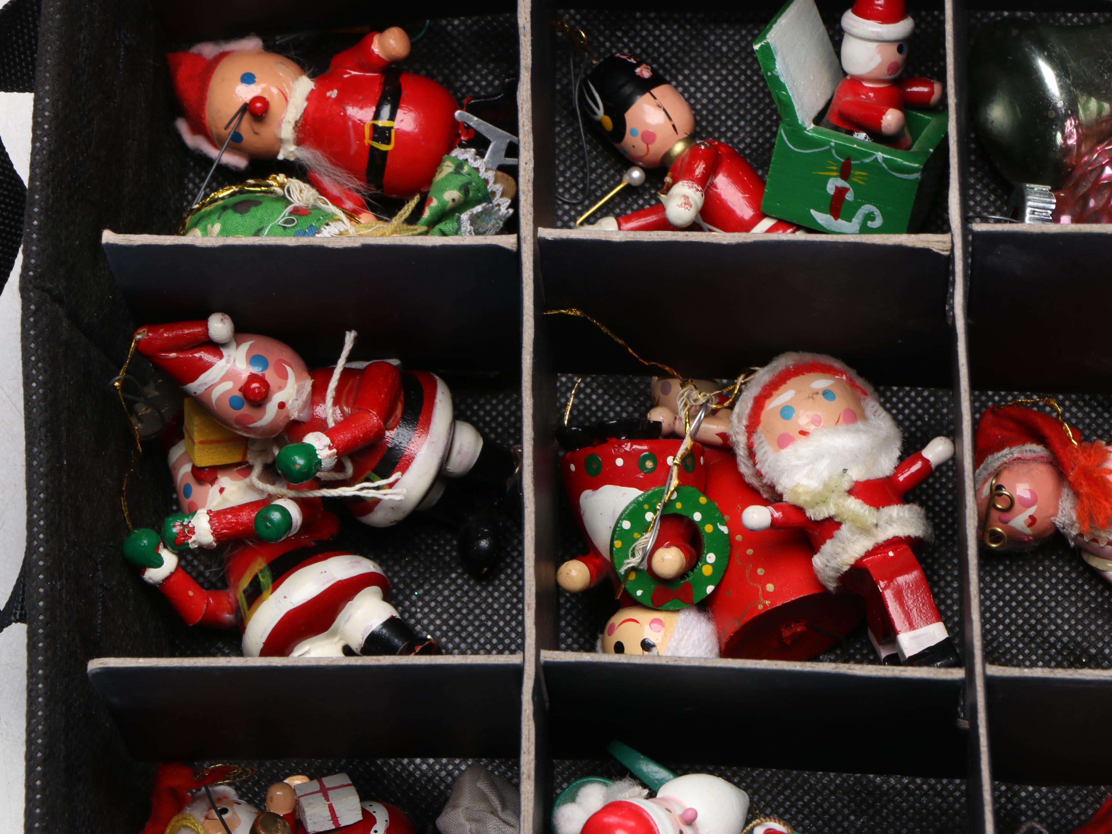 Kurt S. Adler Wood Christmas Ornaments with Glass Ornaments and More