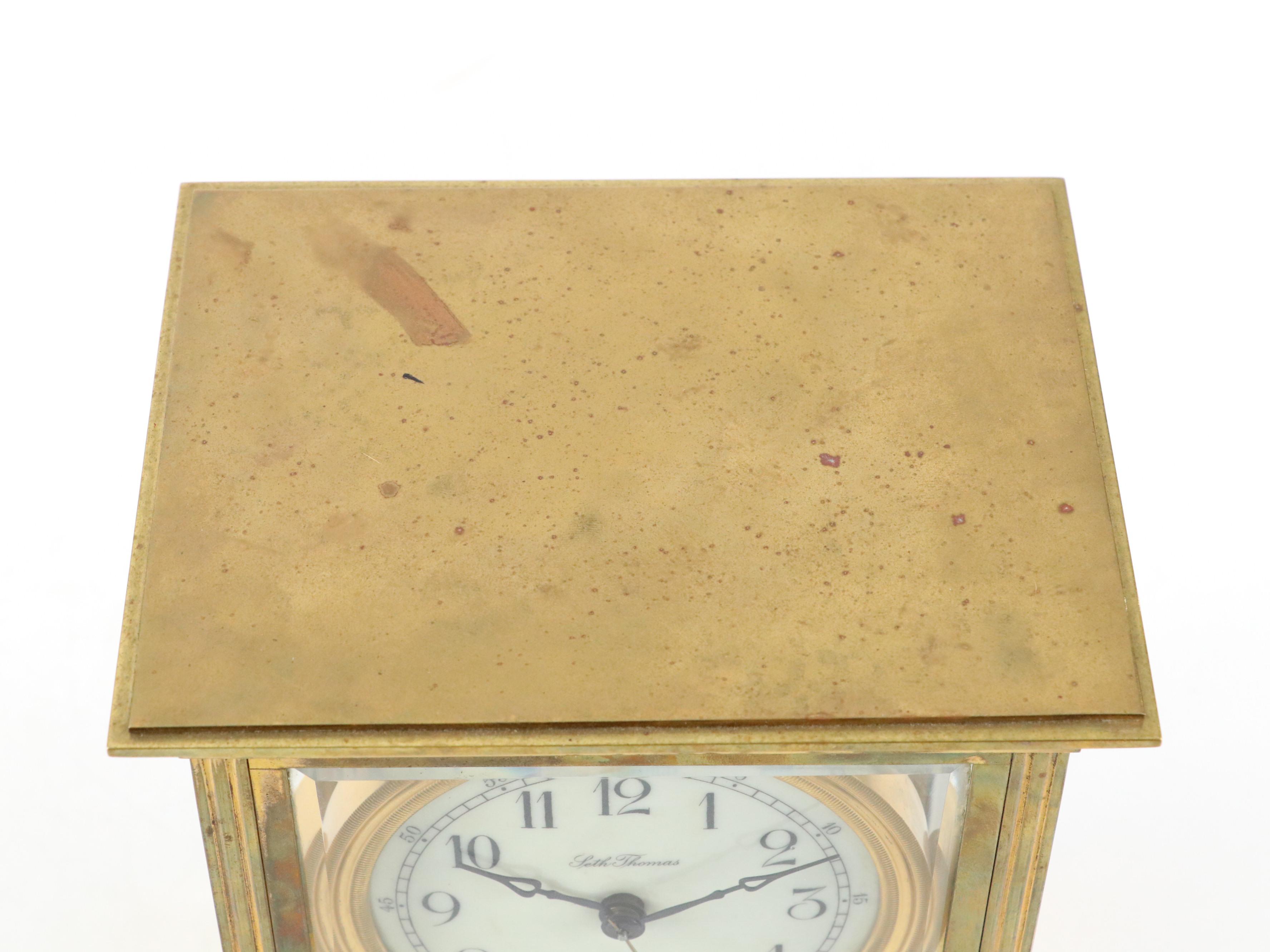 Seth Thomas Brass and Crystal Regulator Clock, Early 20th C.