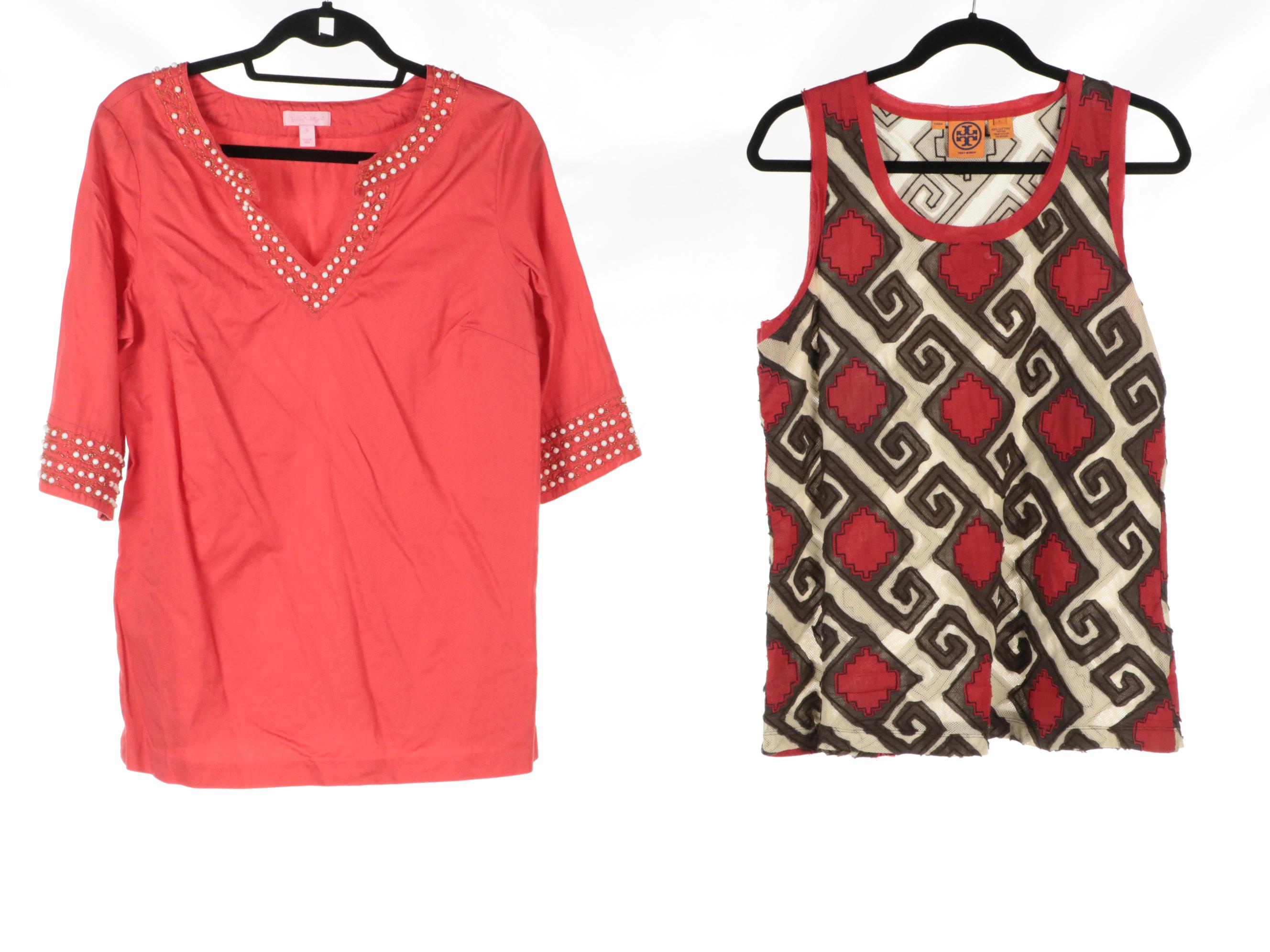 Tory Burch and Lilly Pulitzer Tunic Shirts and Sleeveless Tops