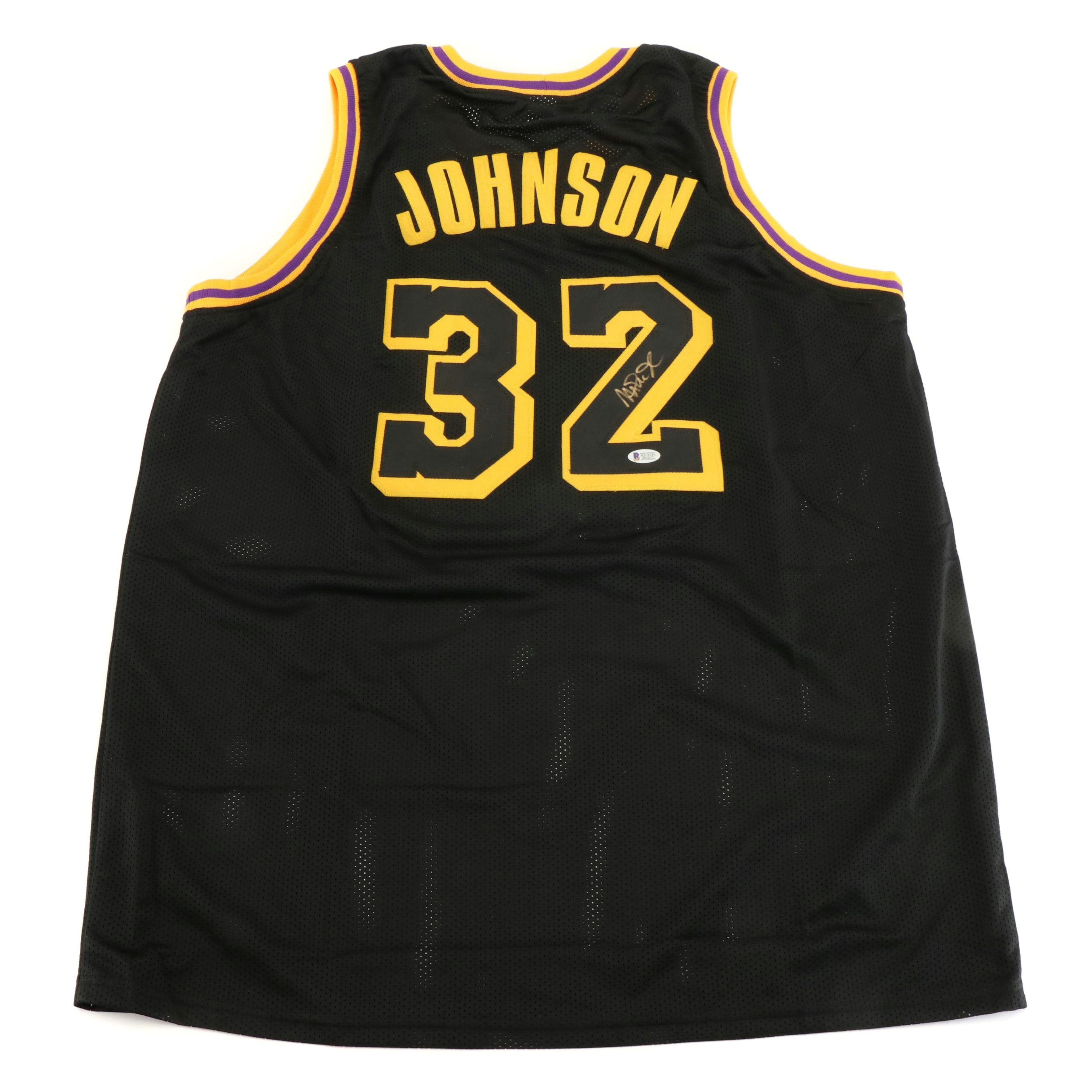 Magic Johnson Signed Los Angeles Lakers Basketball Jersey, Beckett