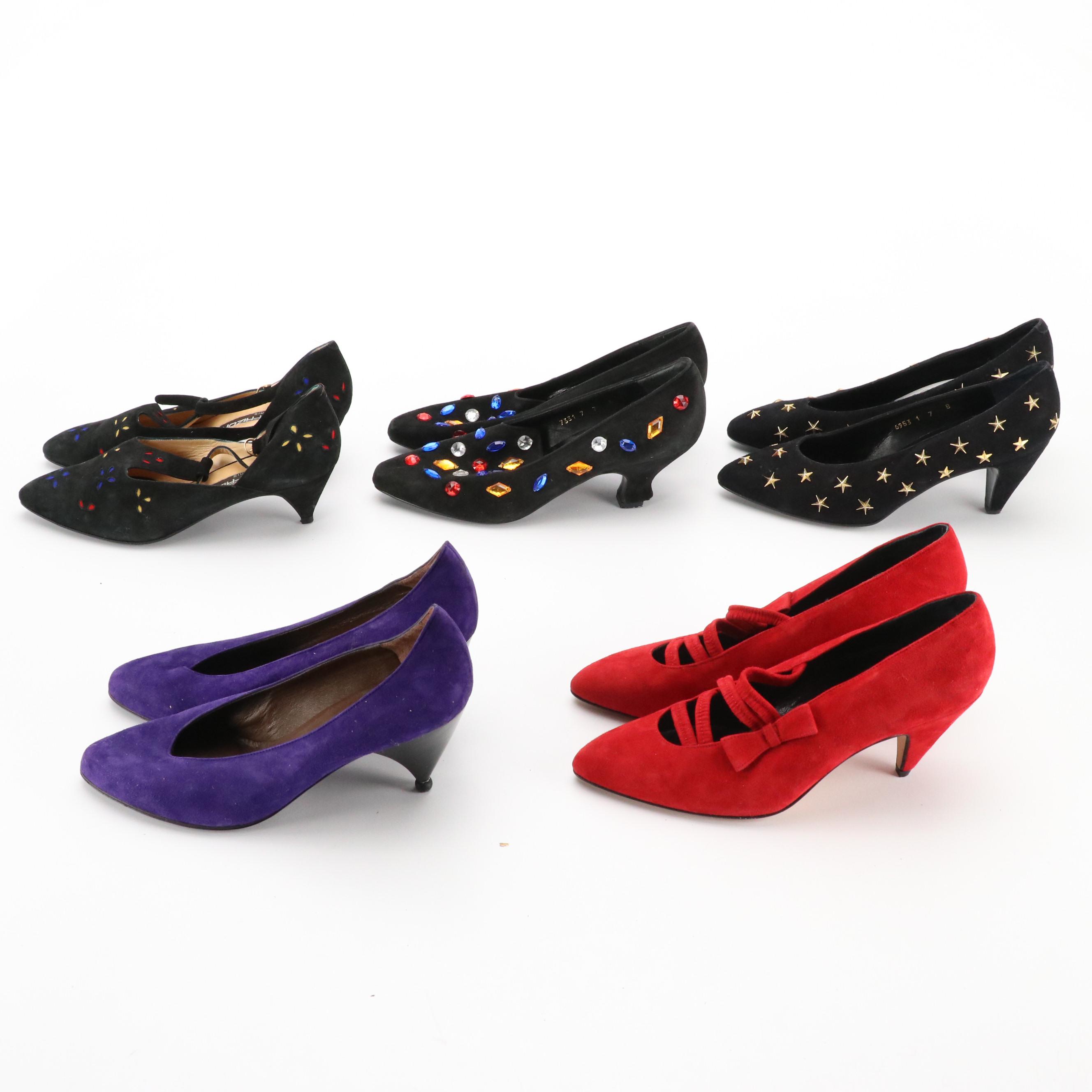 Sacha London and Saks Fifth Ave. Embellished Heels with Suede Via Spiga & More