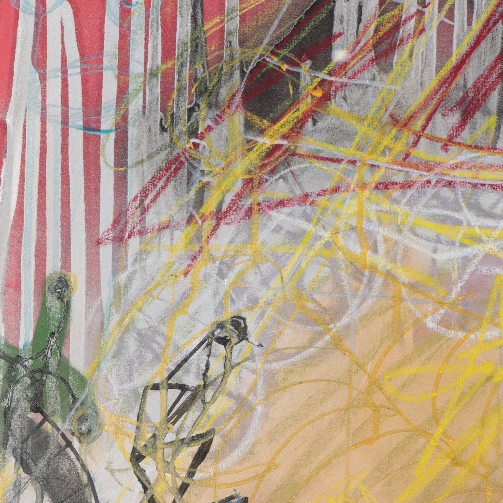 Abstract Mixed Media Drawing