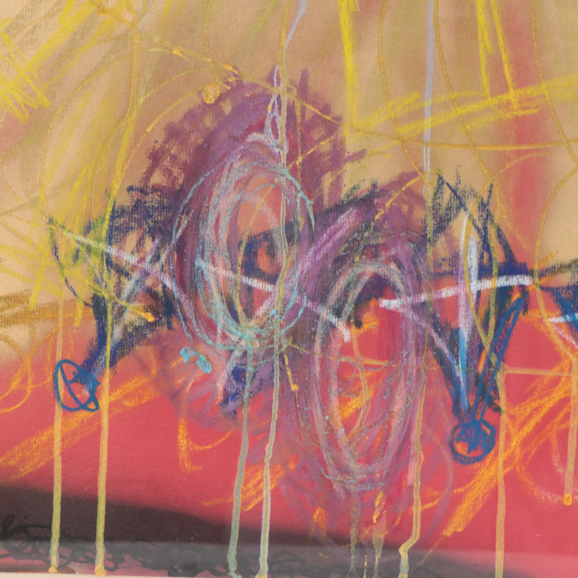 Abstract Mixed Media Drawing
