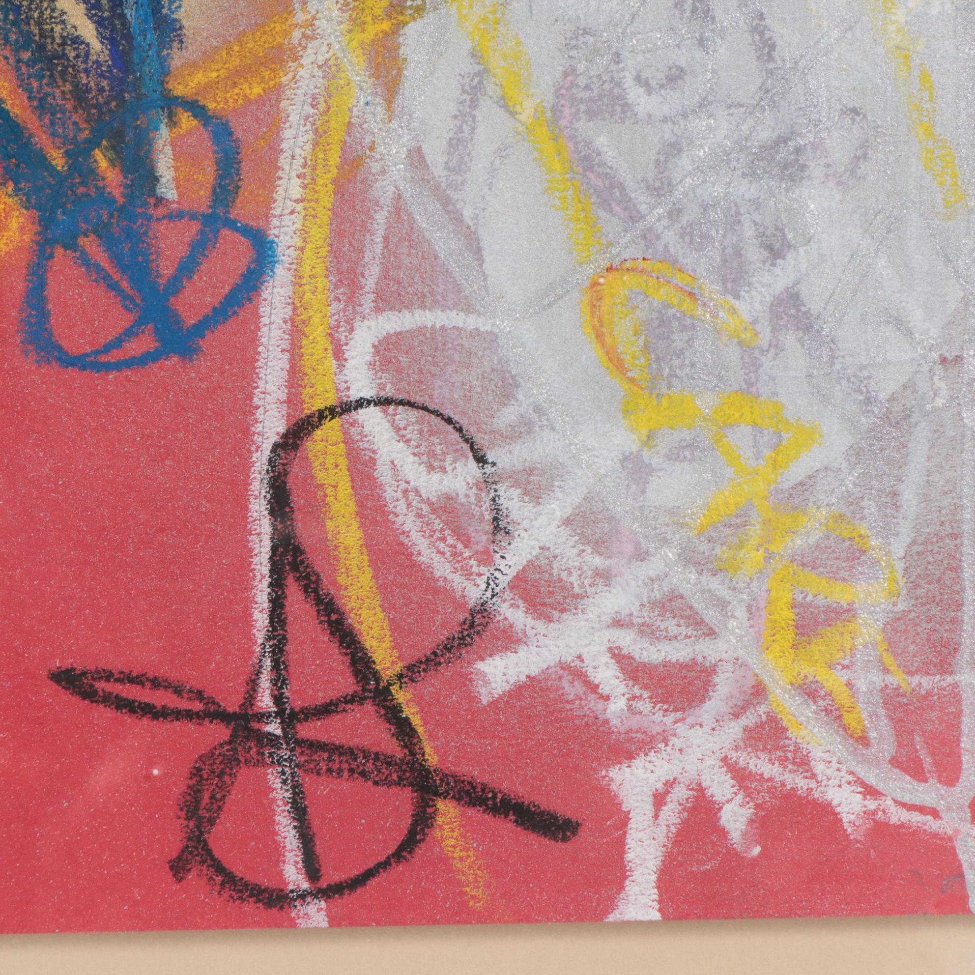 Abstract Mixed Media Drawing