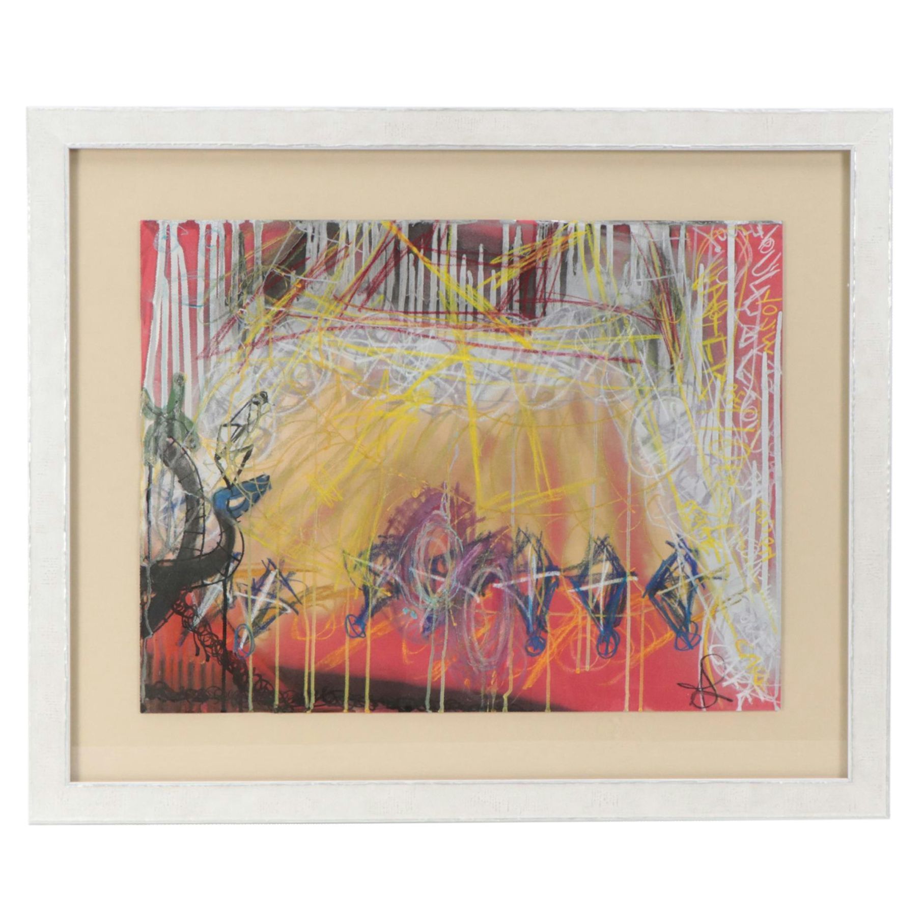 Abstract Mixed Media Drawing