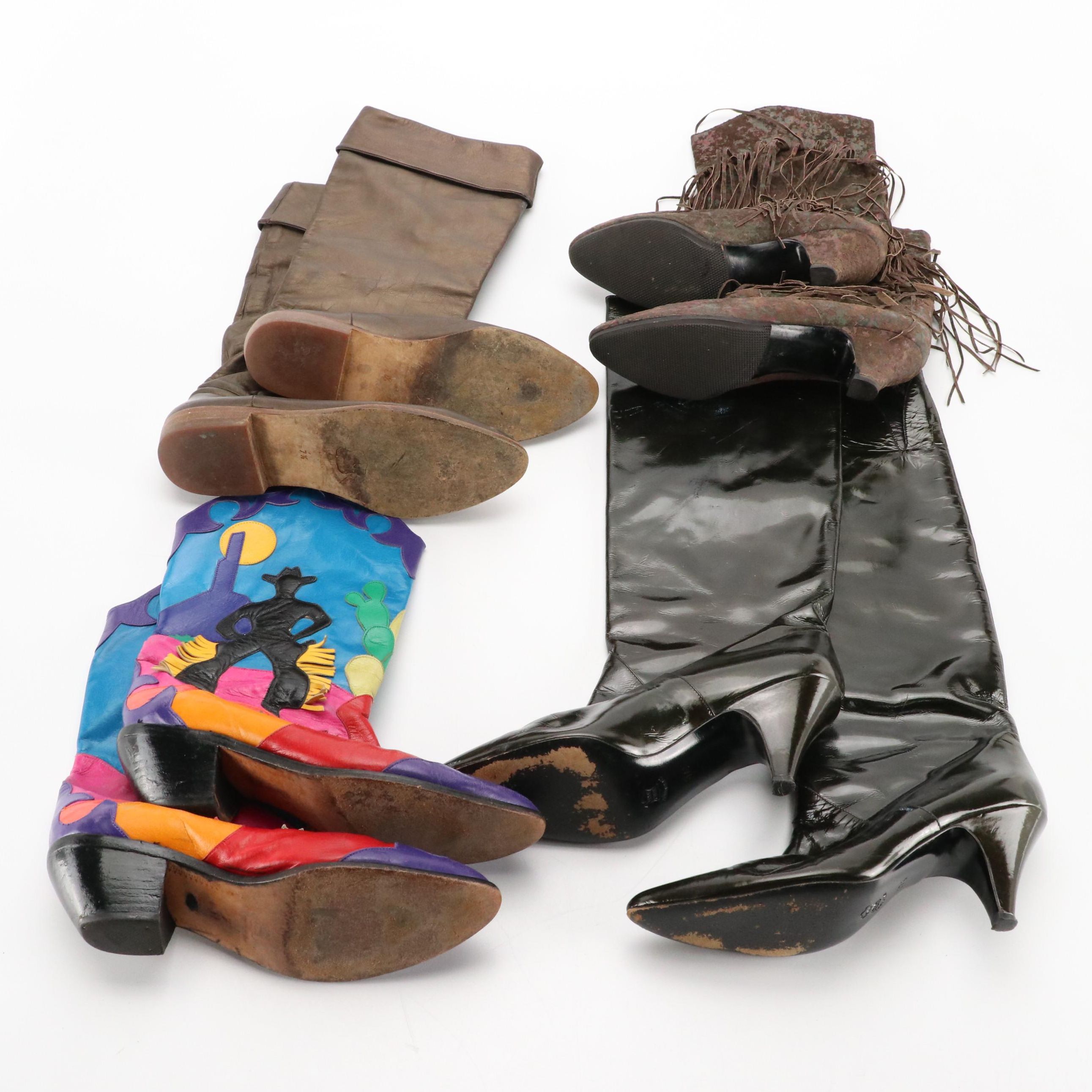 Arlene La Marca, Zalo, and Vittorio Ricci Leather Boots