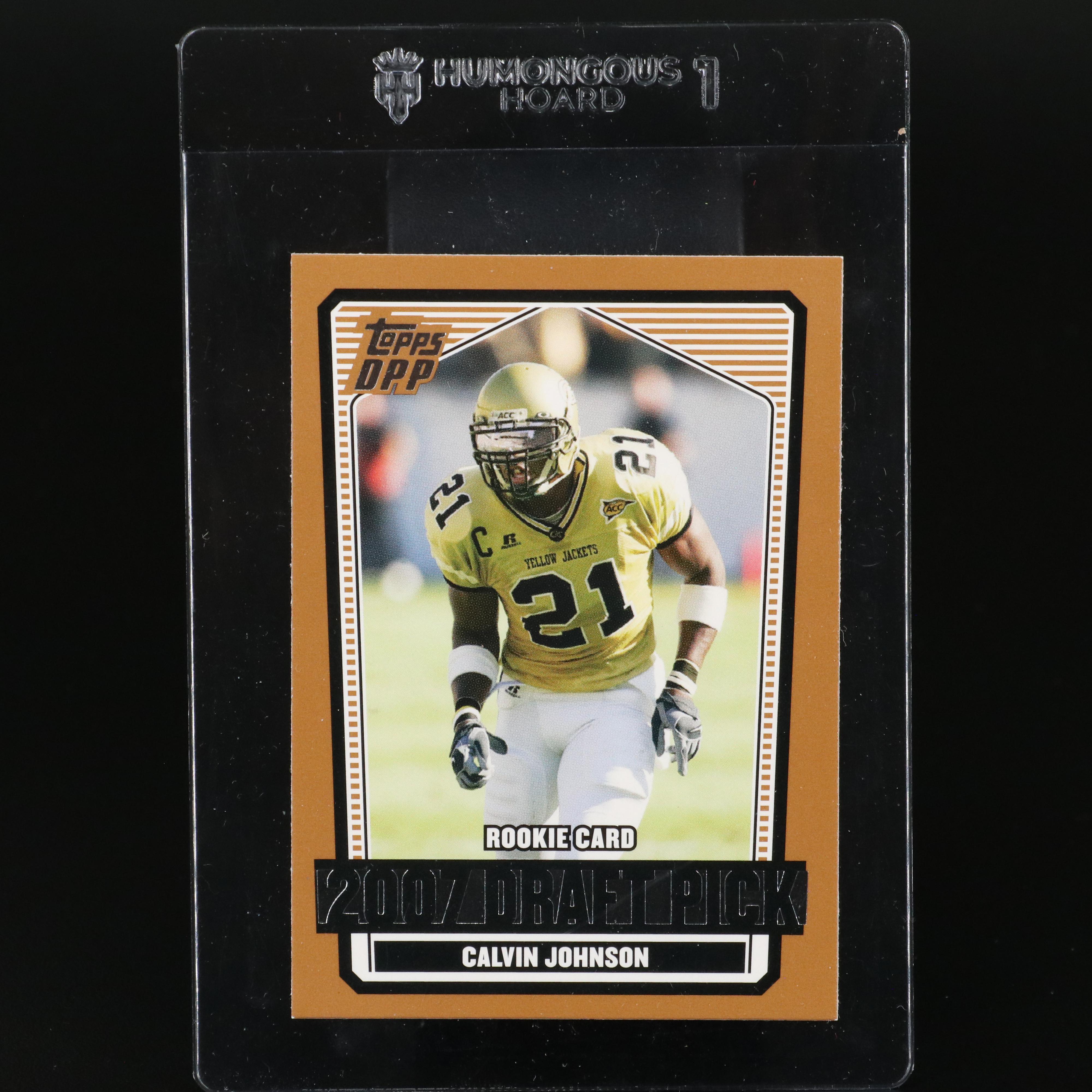 2007 Topps DPP Calvin Johnson Georgia Tech Rookie Football Card