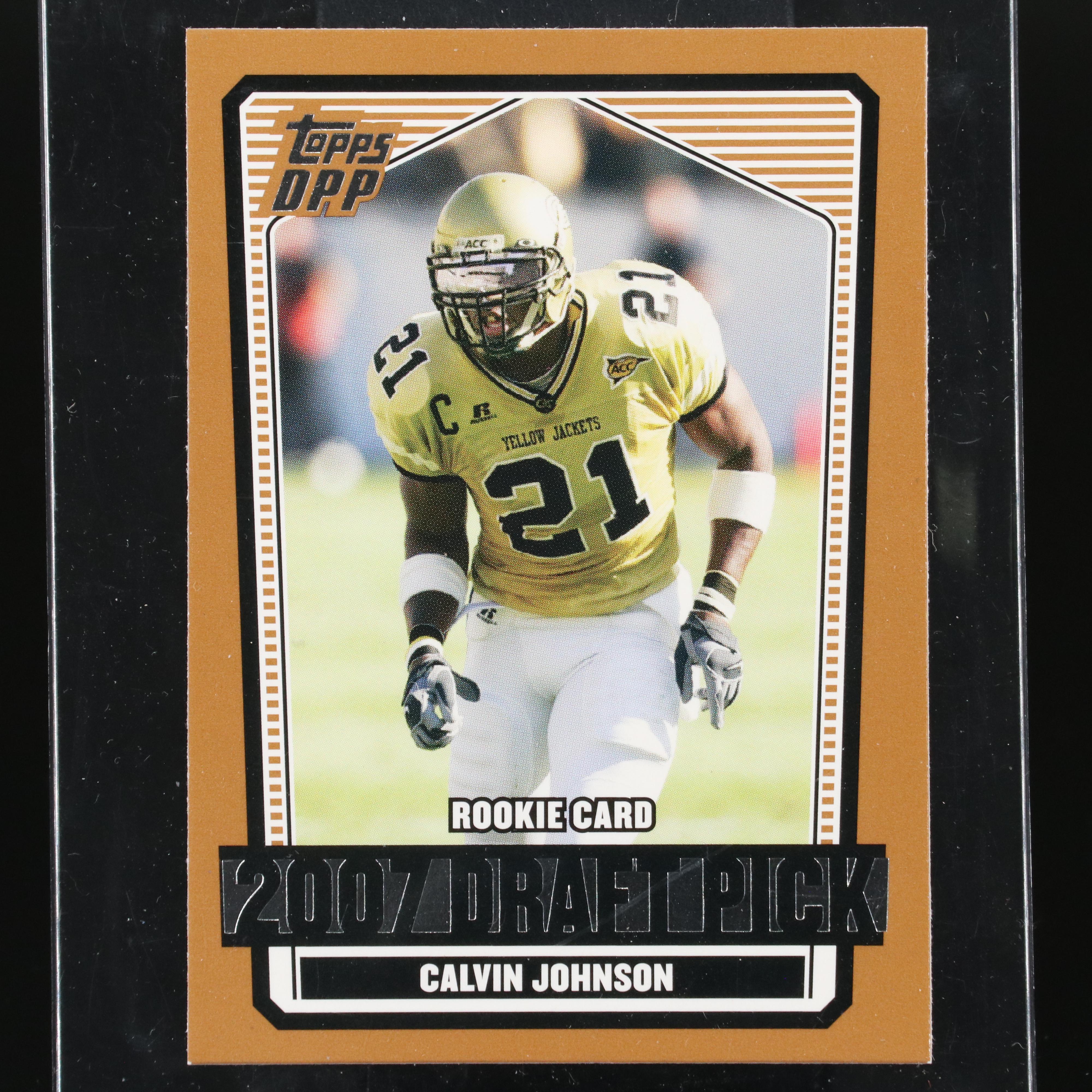 2007 Topps DPP Calvin Johnson Georgia Tech Rookie Football Card