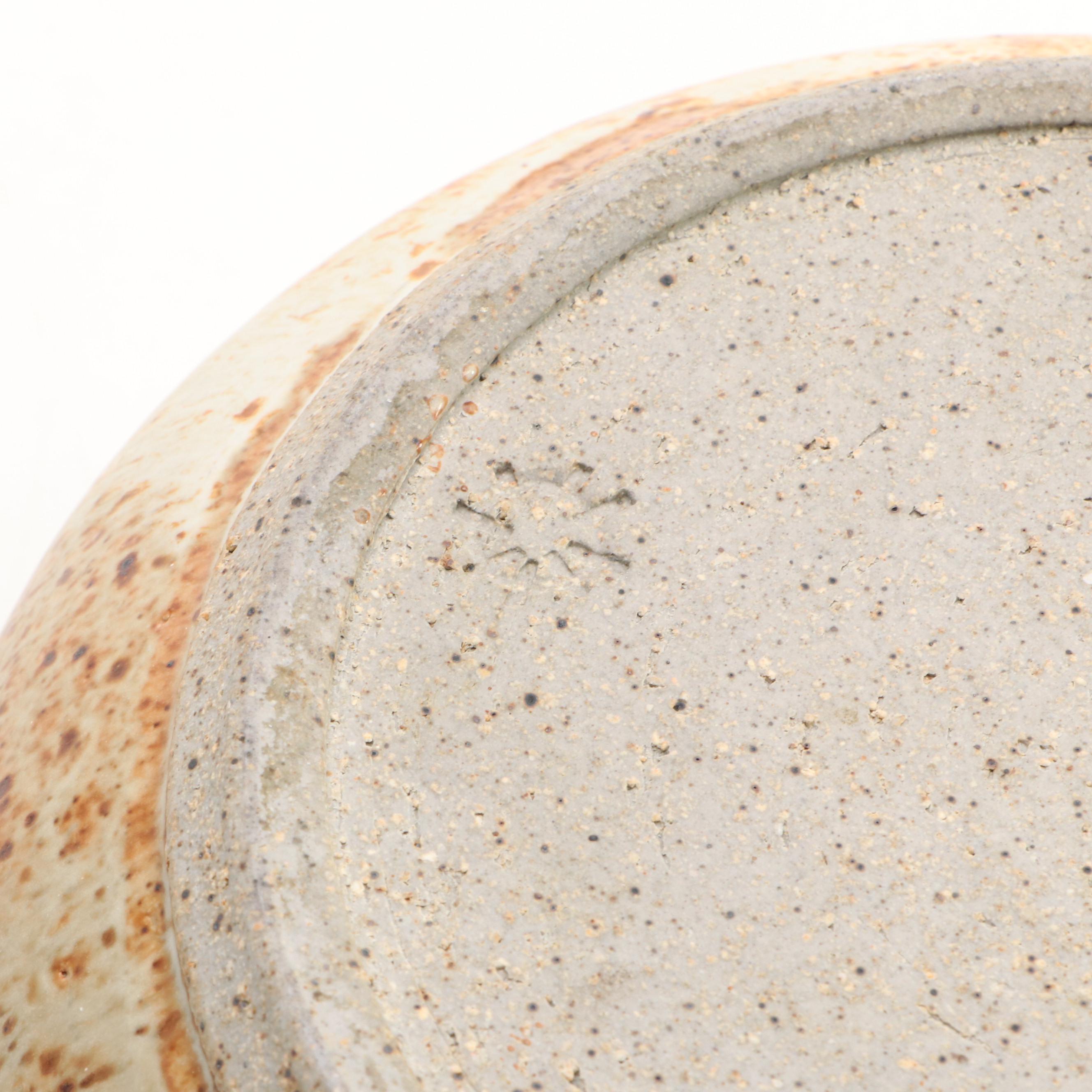 Artist Signed Ceramic Teapot with Ceramic Vase and Lidded Dish