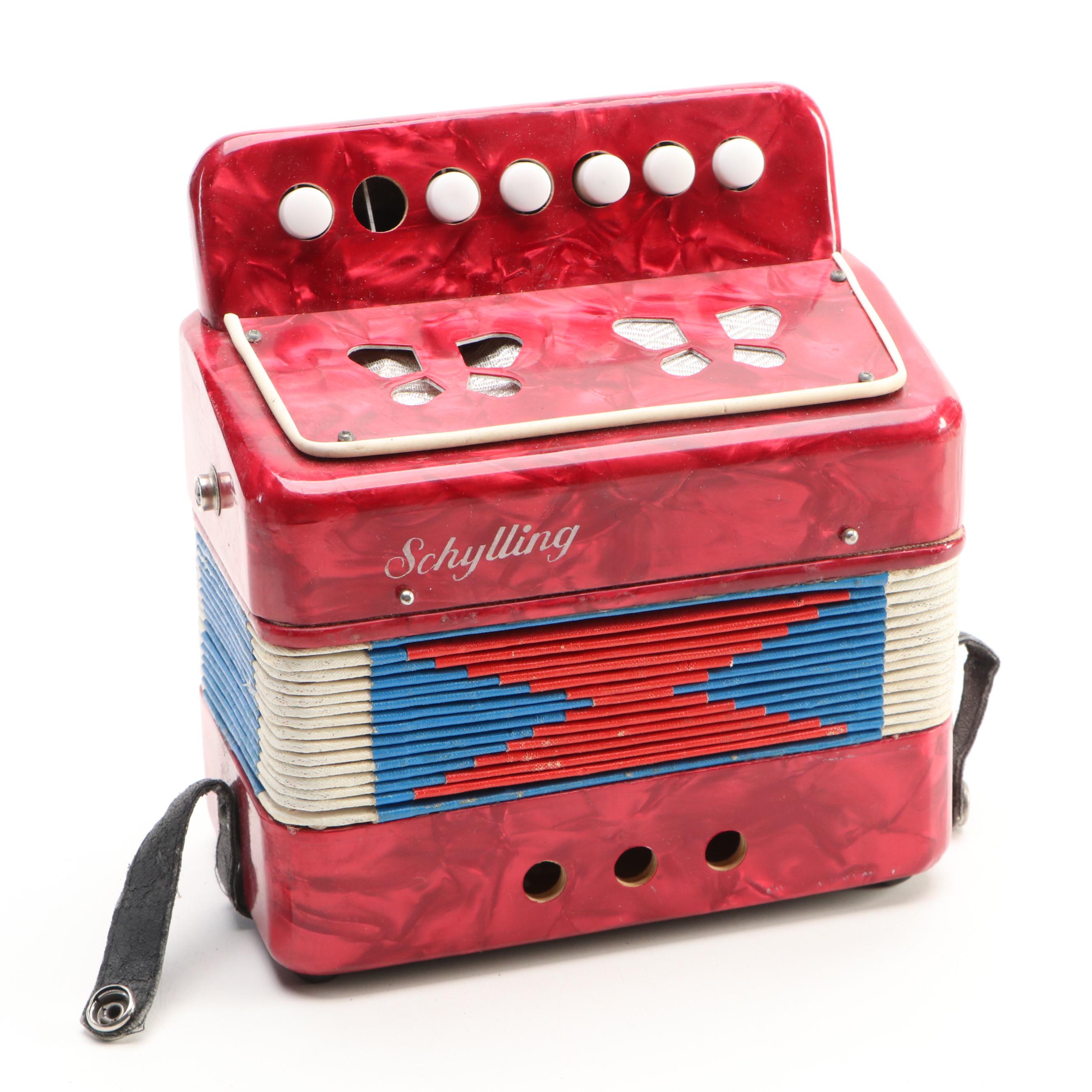 Schylling Finished Wood Toy Accordion