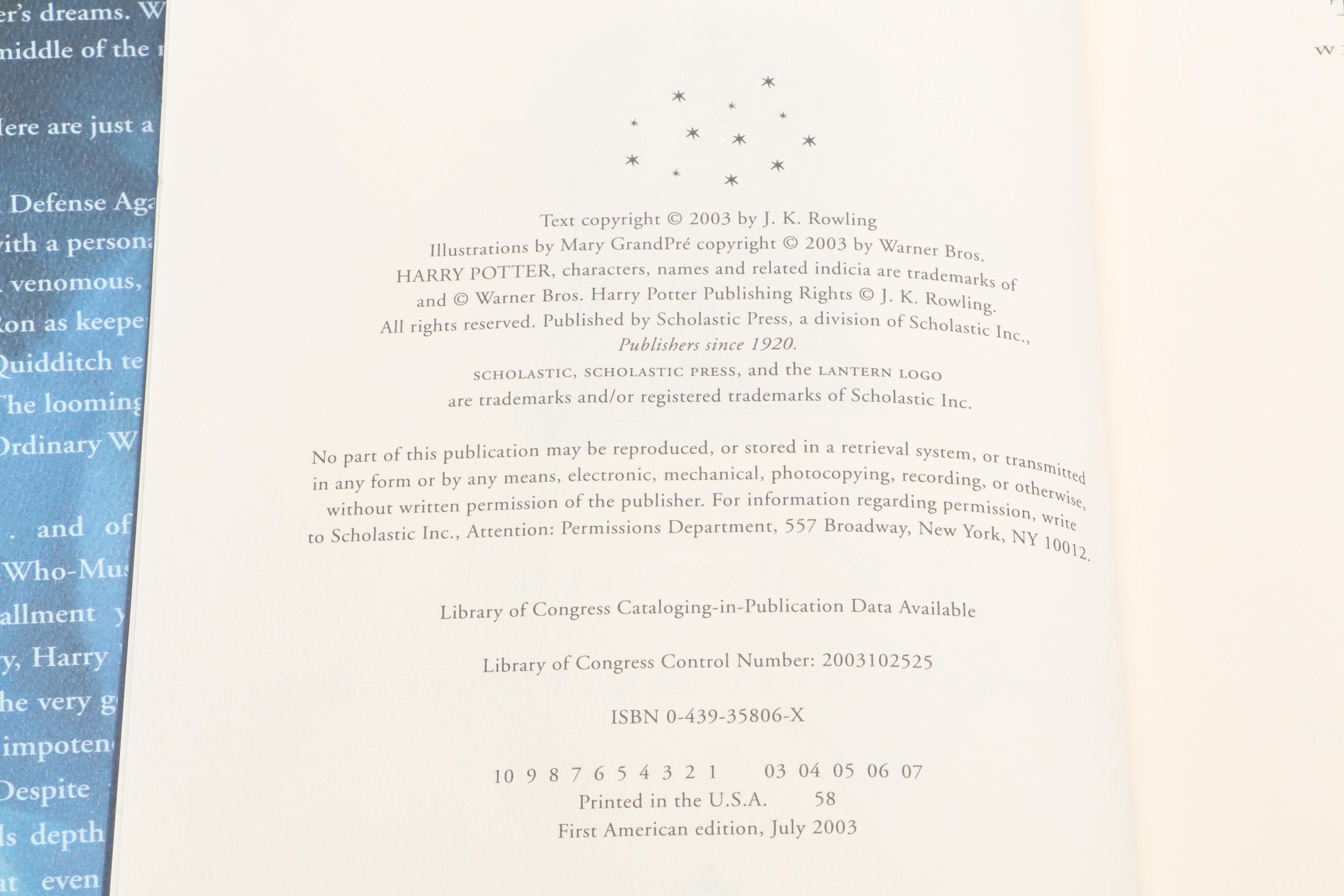 First American Edition "Harry Potter" Complete Series by J. K. Rowling