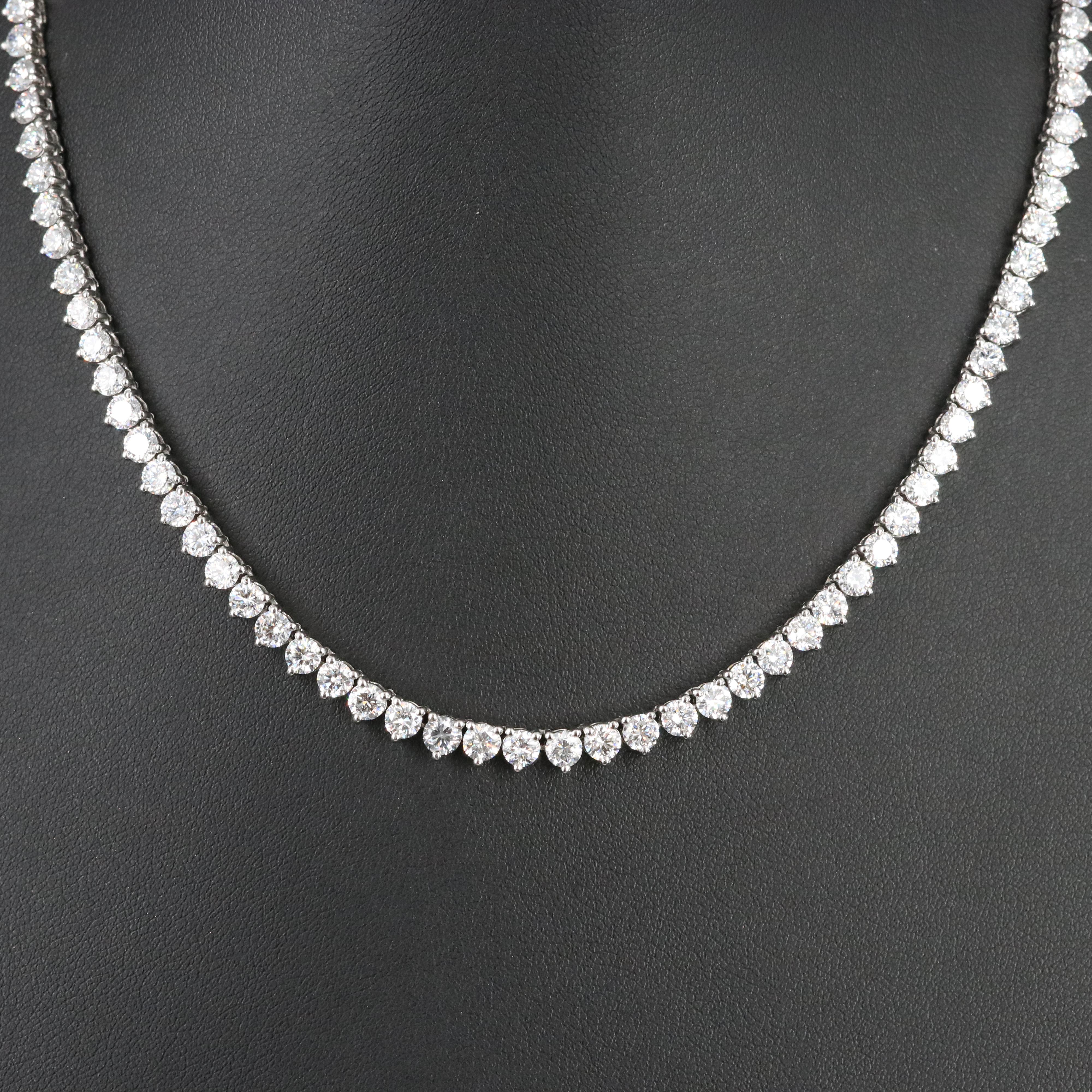 Platinum 21.09 CTW Lab Grown Diamond Necklace