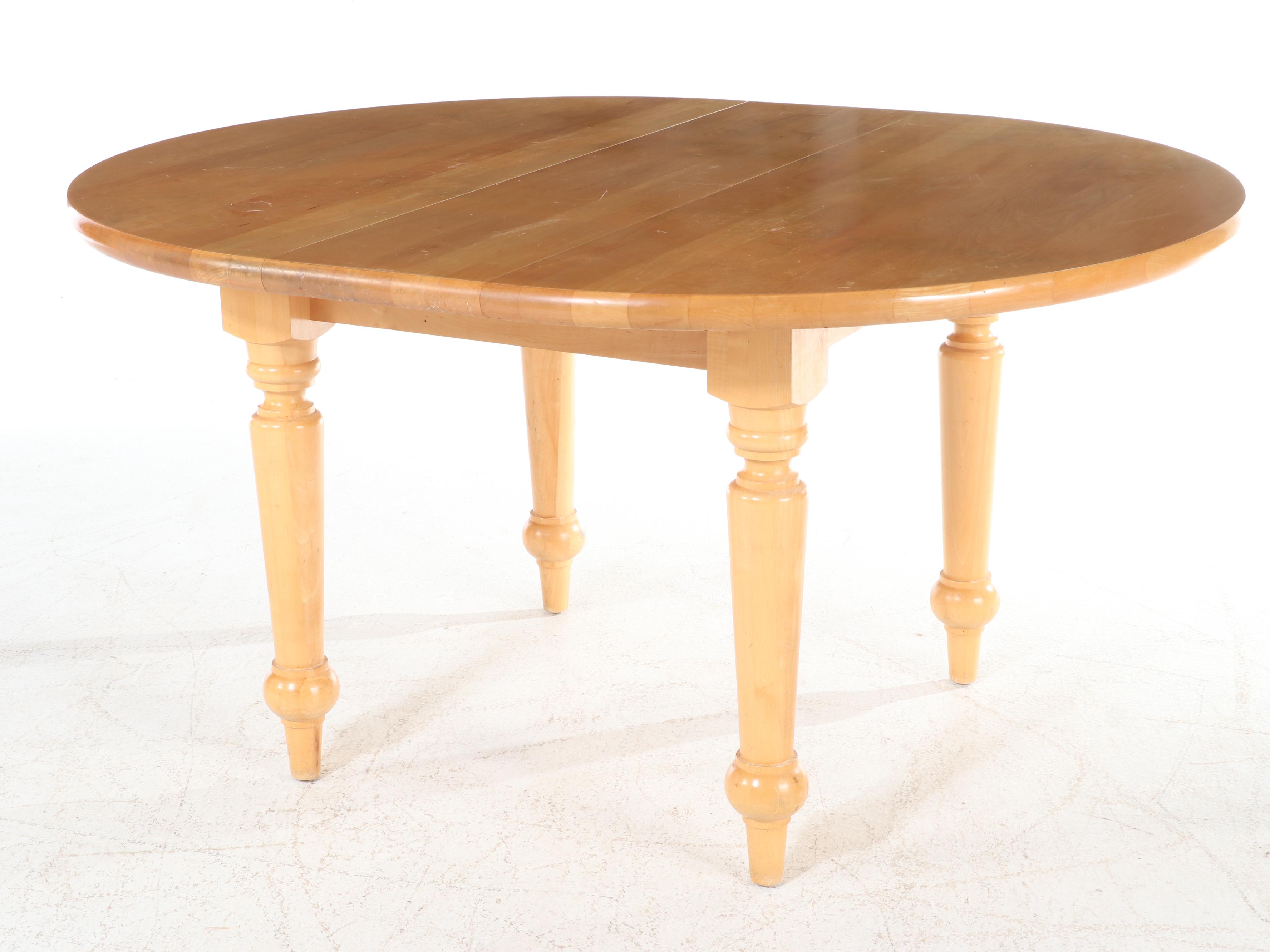 Walter of Wabash Colonial Style Dining Table and Six Windsor Chairs