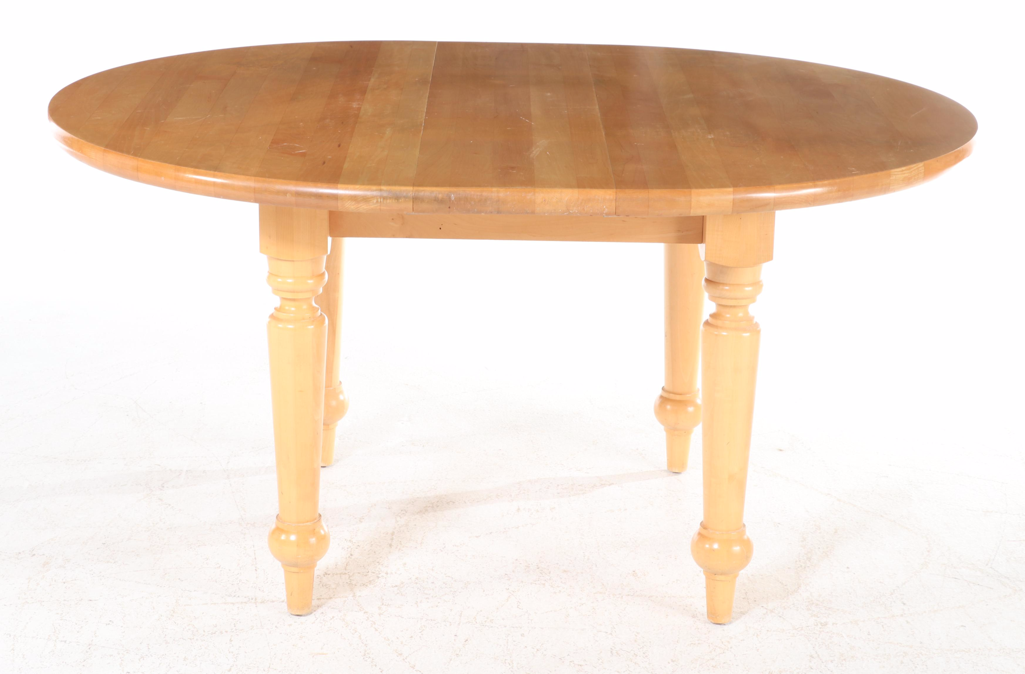 Walter of Wabash Colonial Style Dining Table and Six Windsor Chairs