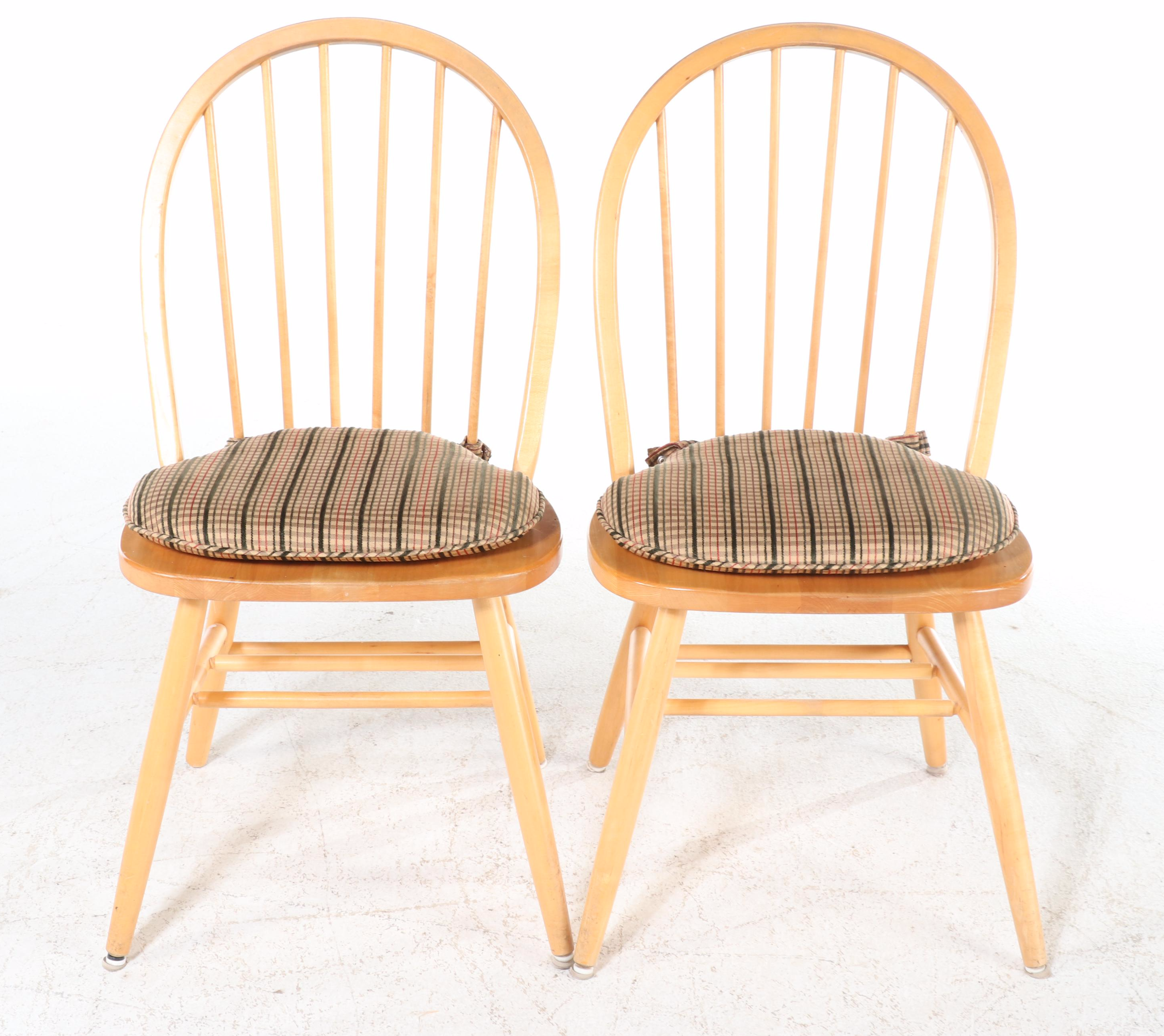 Walter of Wabash Colonial Style Dining Table and Six Windsor Chairs