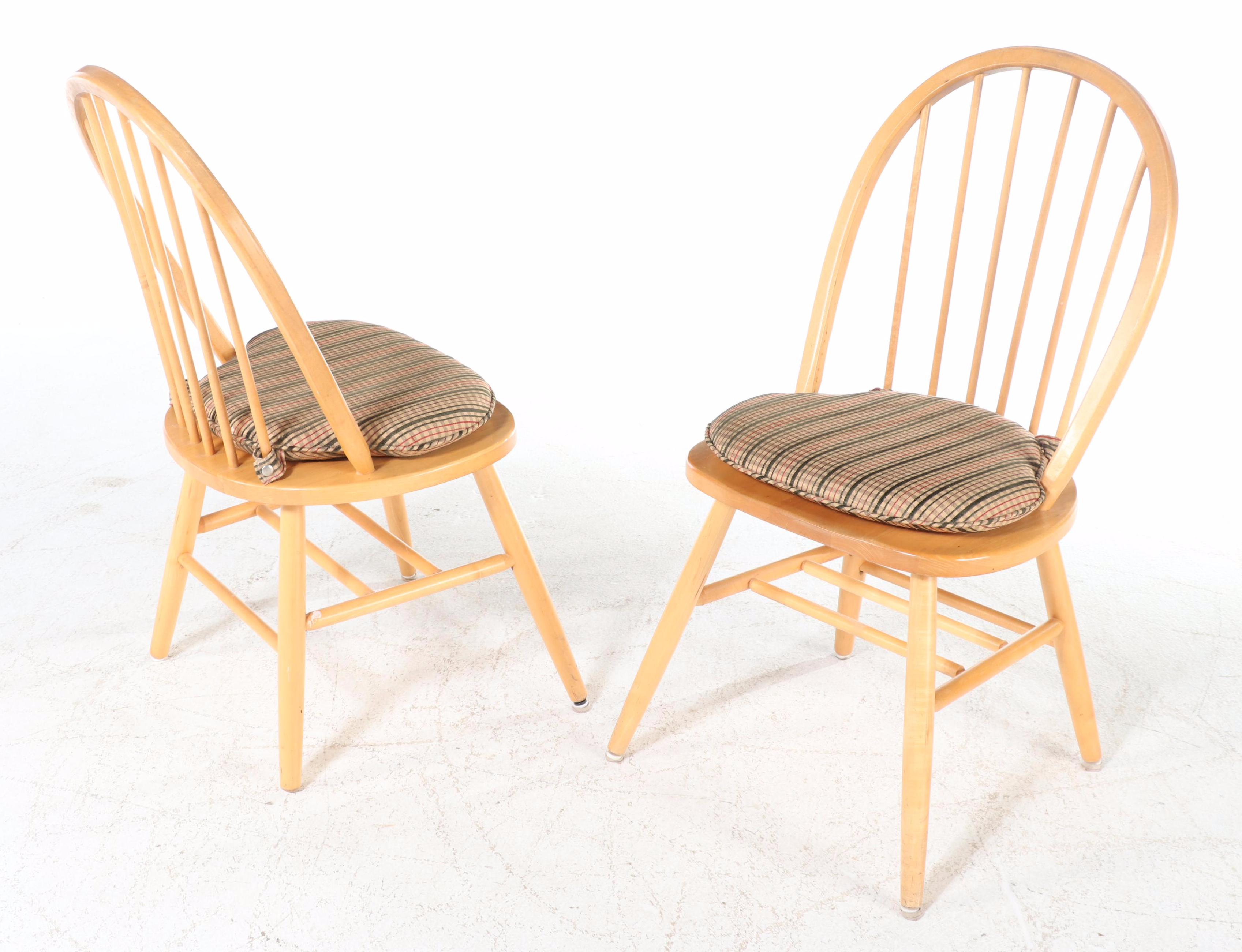 Walter of Wabash Colonial Style Dining Table and Six Windsor Chairs