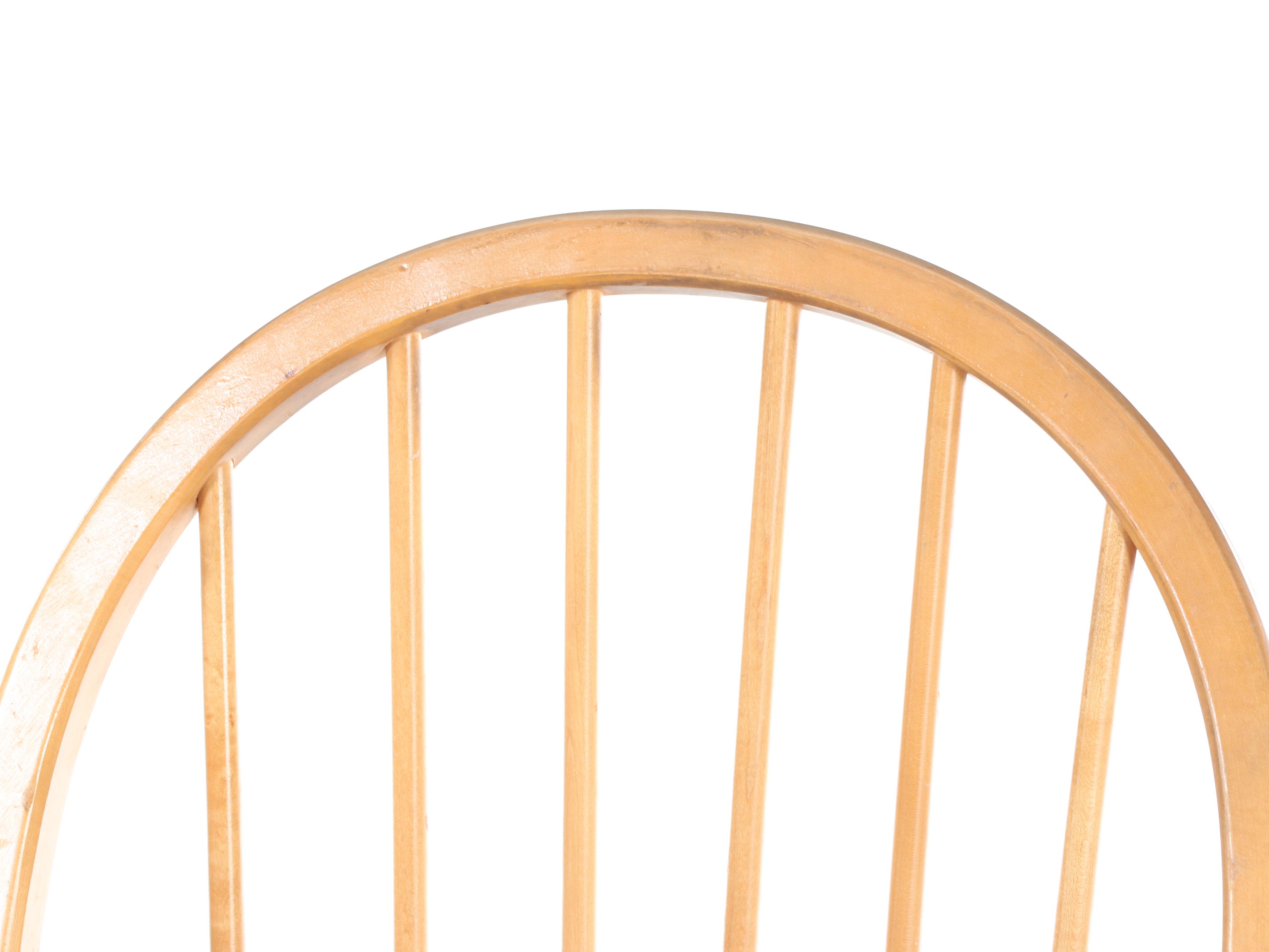 Walter of Wabash Colonial Style Dining Table and Six Windsor Chairs