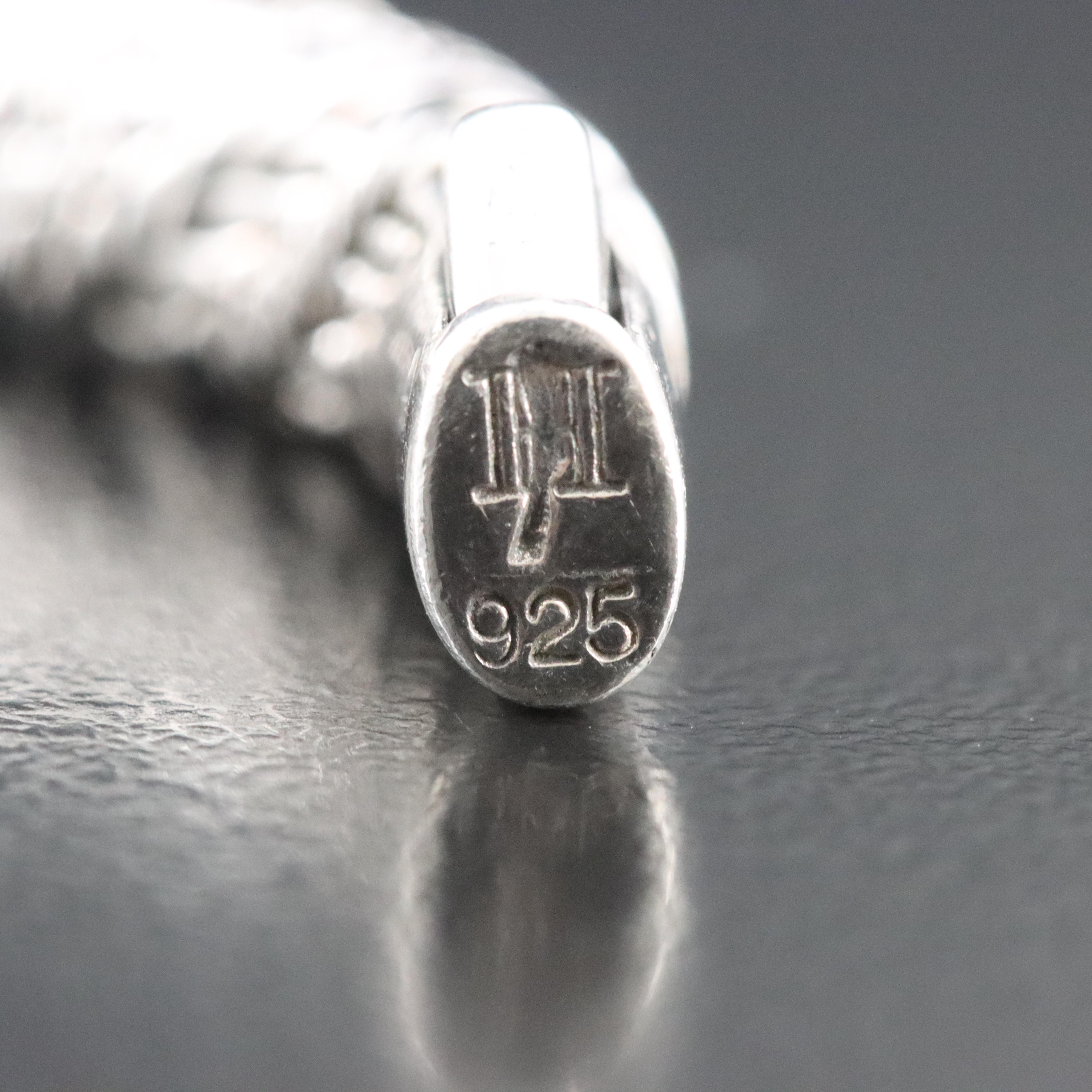 John Hardy Sterling Bamboo Clasp Twisted Link Bracelet