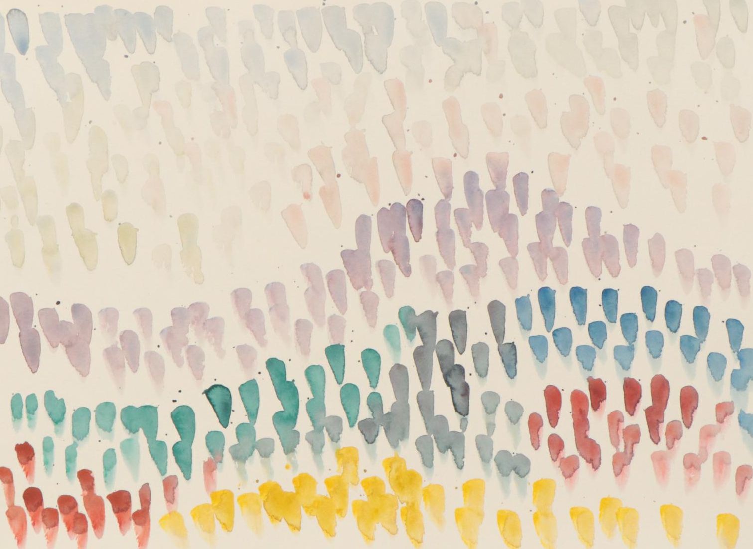 Jack Meanwell Modern Abstract Watercolor Painting, 1982