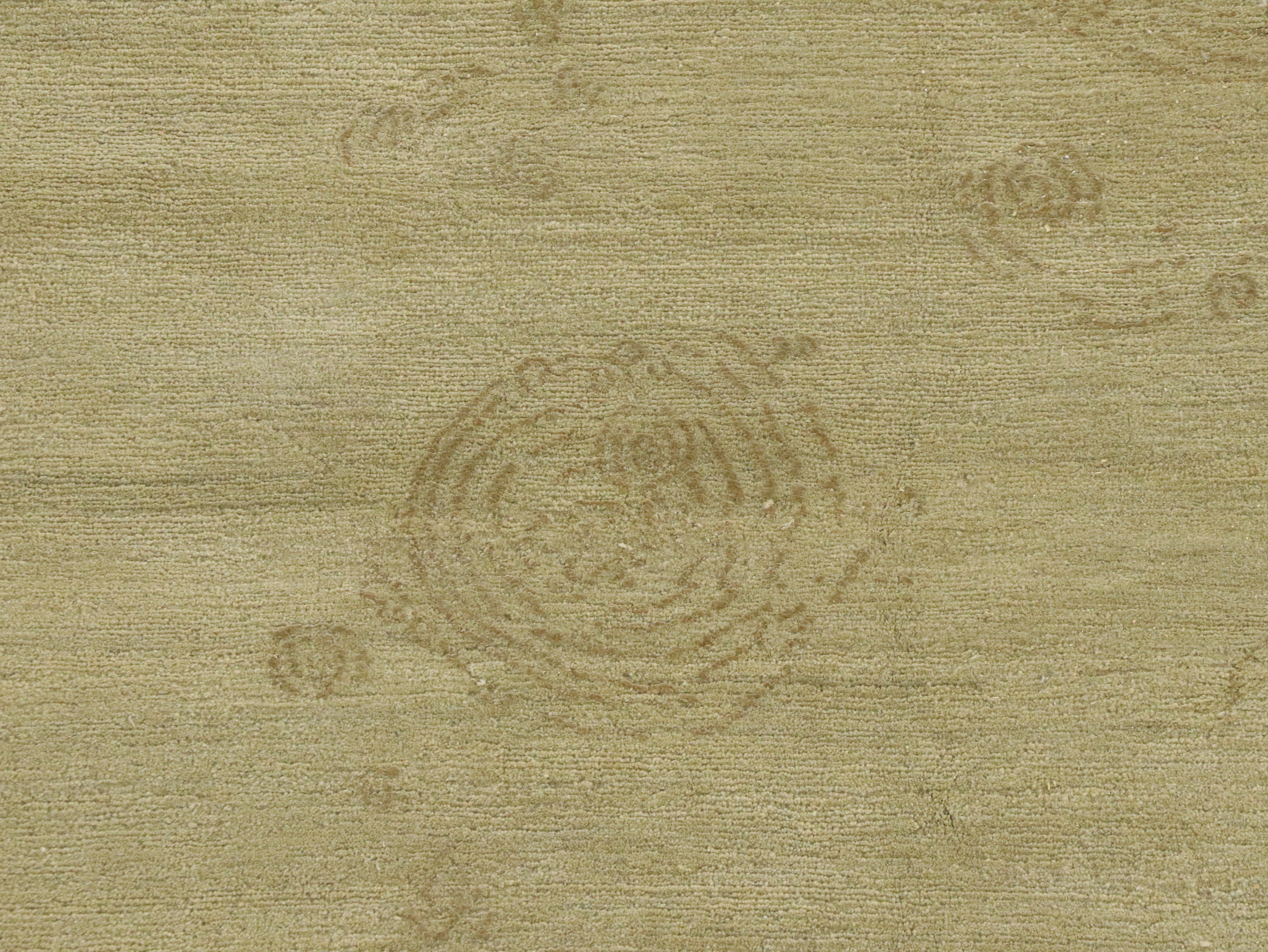 12'7 x 14'4 Hand-Knotted Lapchi "Carp Pond" Room Sized Rug