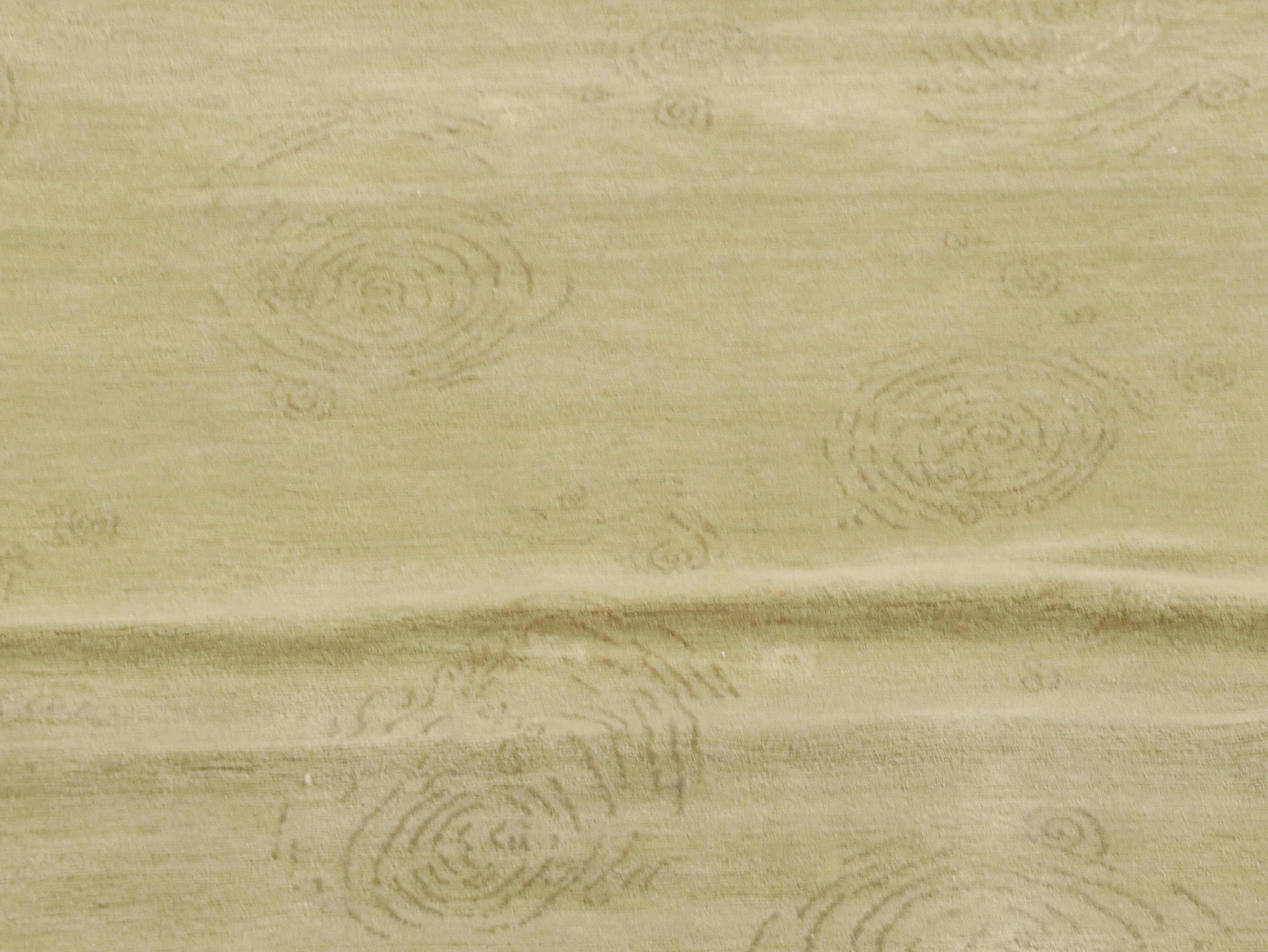 12'7 x 14'4 Hand-Knotted Lapchi "Carp Pond" Room Sized Rug