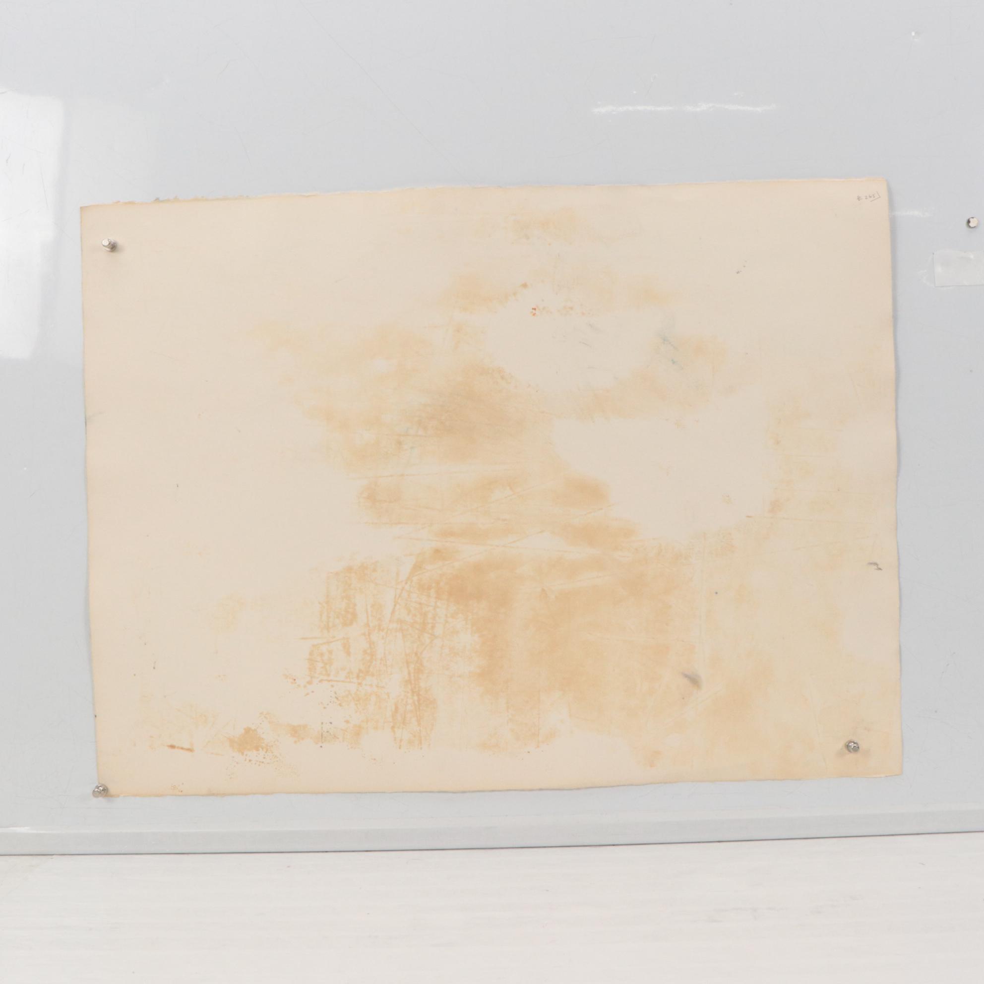 Jack Meanwell Modern Abstract Watercolor Painting, 1983