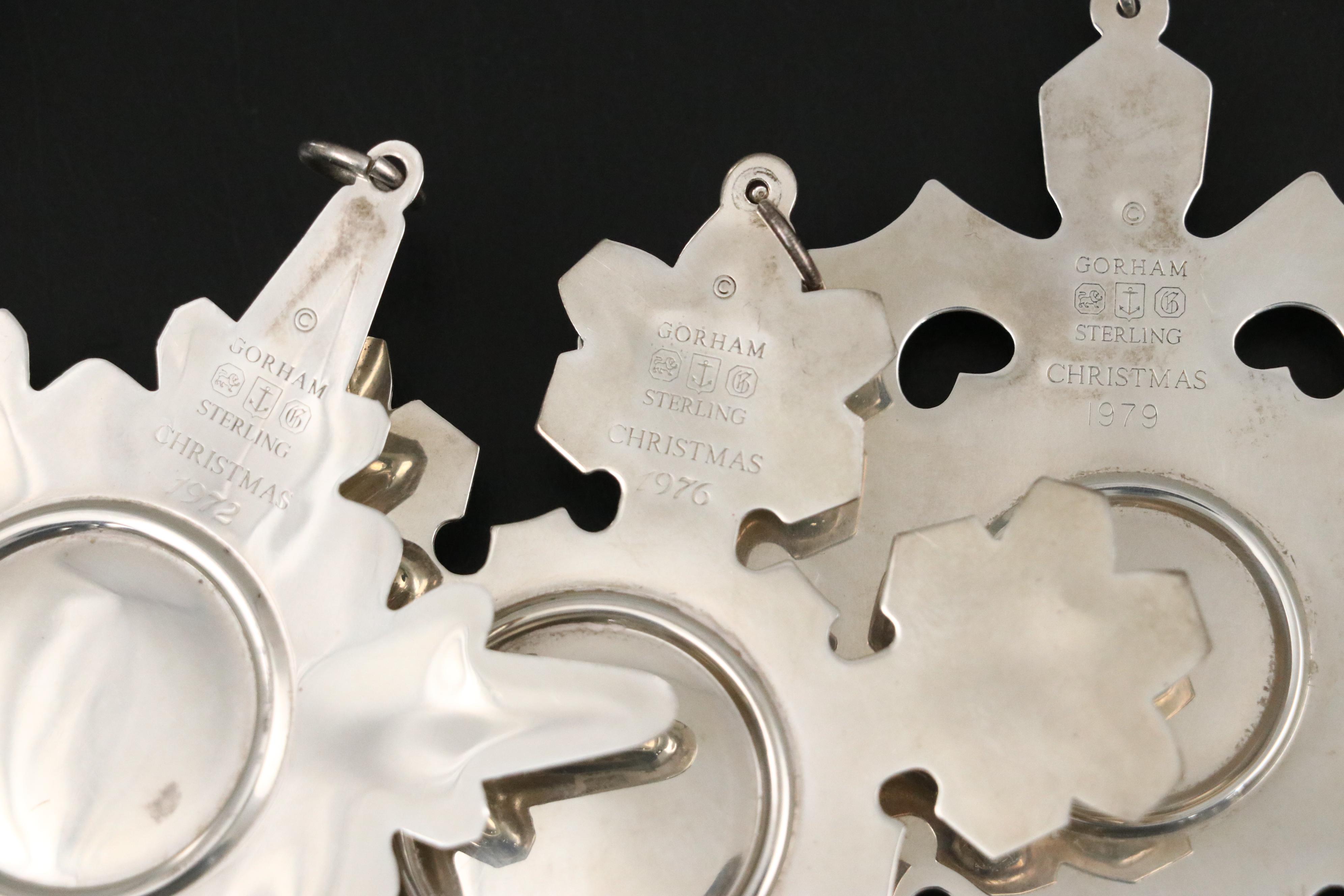 Gorham Sterling Silver Annual Snowflake Ornaments, 1972–2001