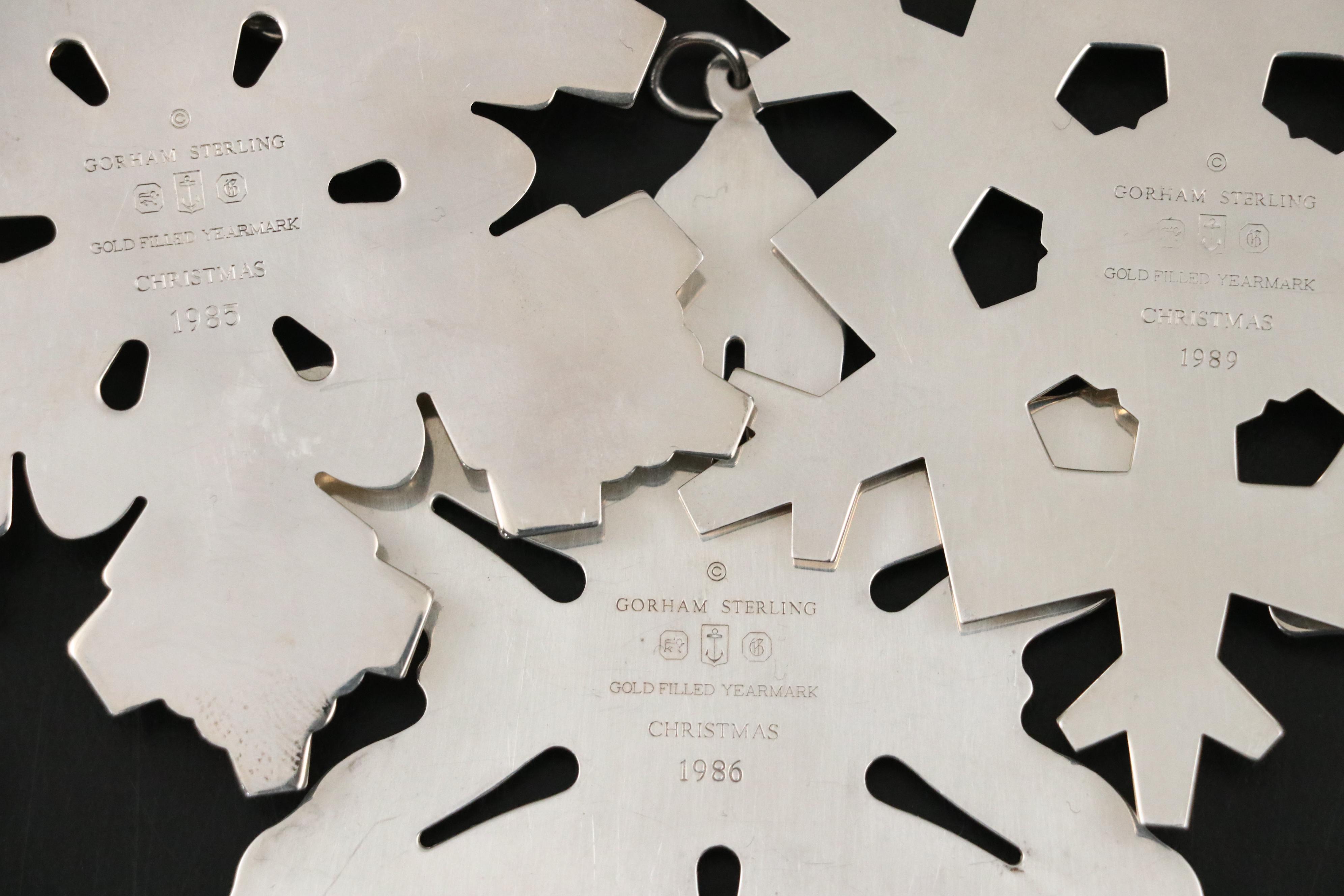 Gorham Sterling Silver Annual Snowflake Ornaments, 1972–2001