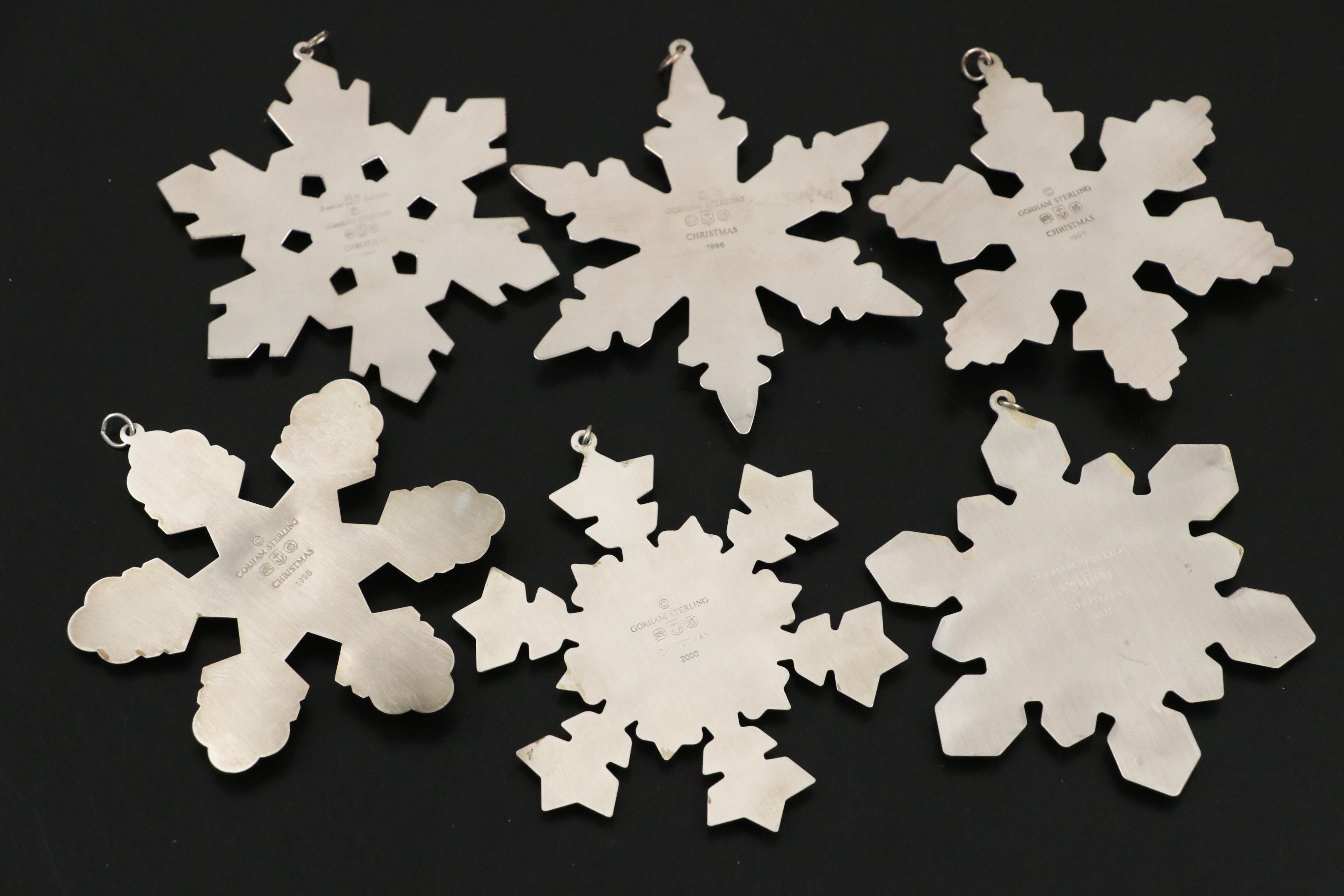 Gorham Sterling Silver Annual Snowflake Ornaments, 1972–2001