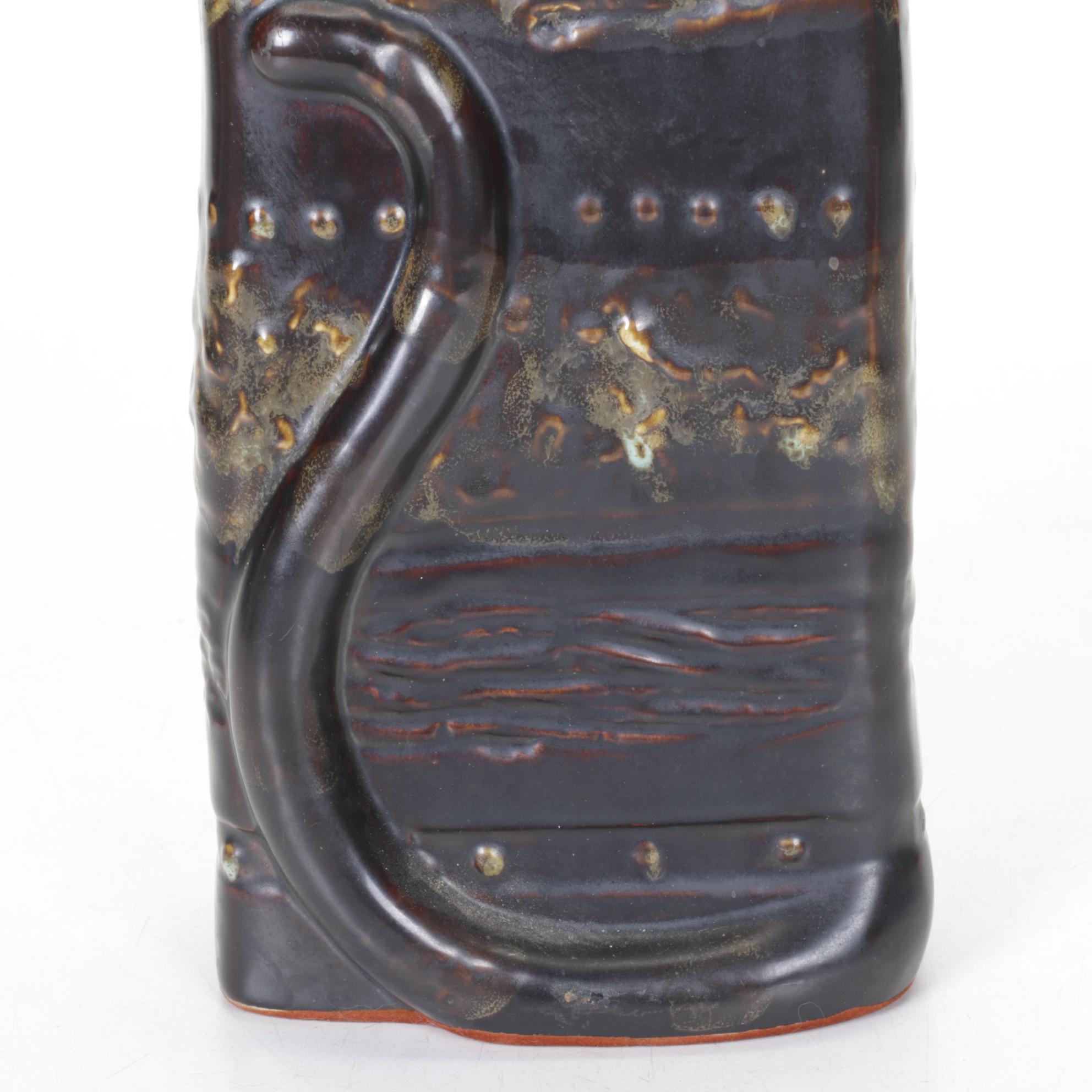 Stylized Studio Pottery Cat Vase after Govinder Nazran