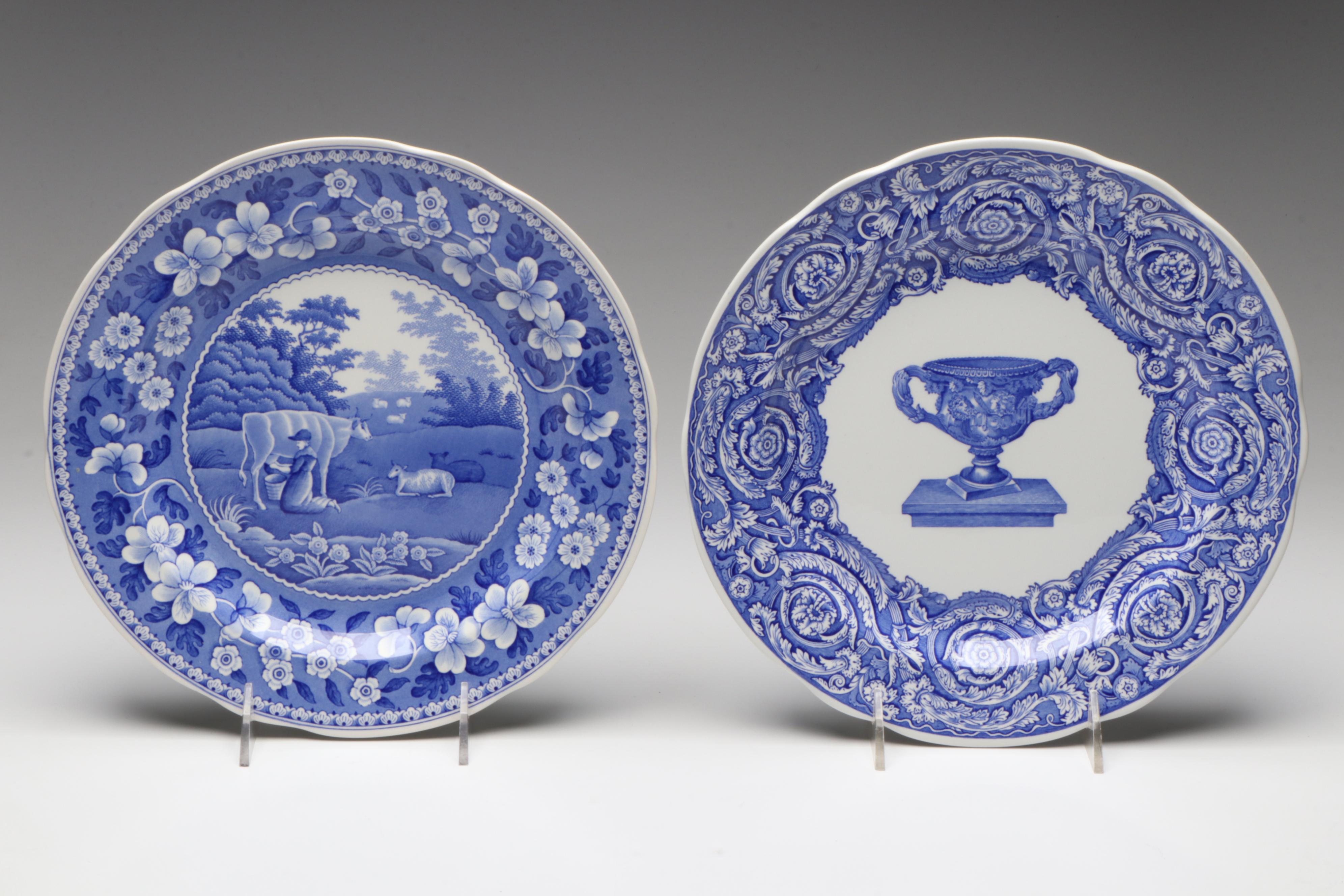 Spode Blue Room Collection Traditions Series Castle, Willow and Other Plates