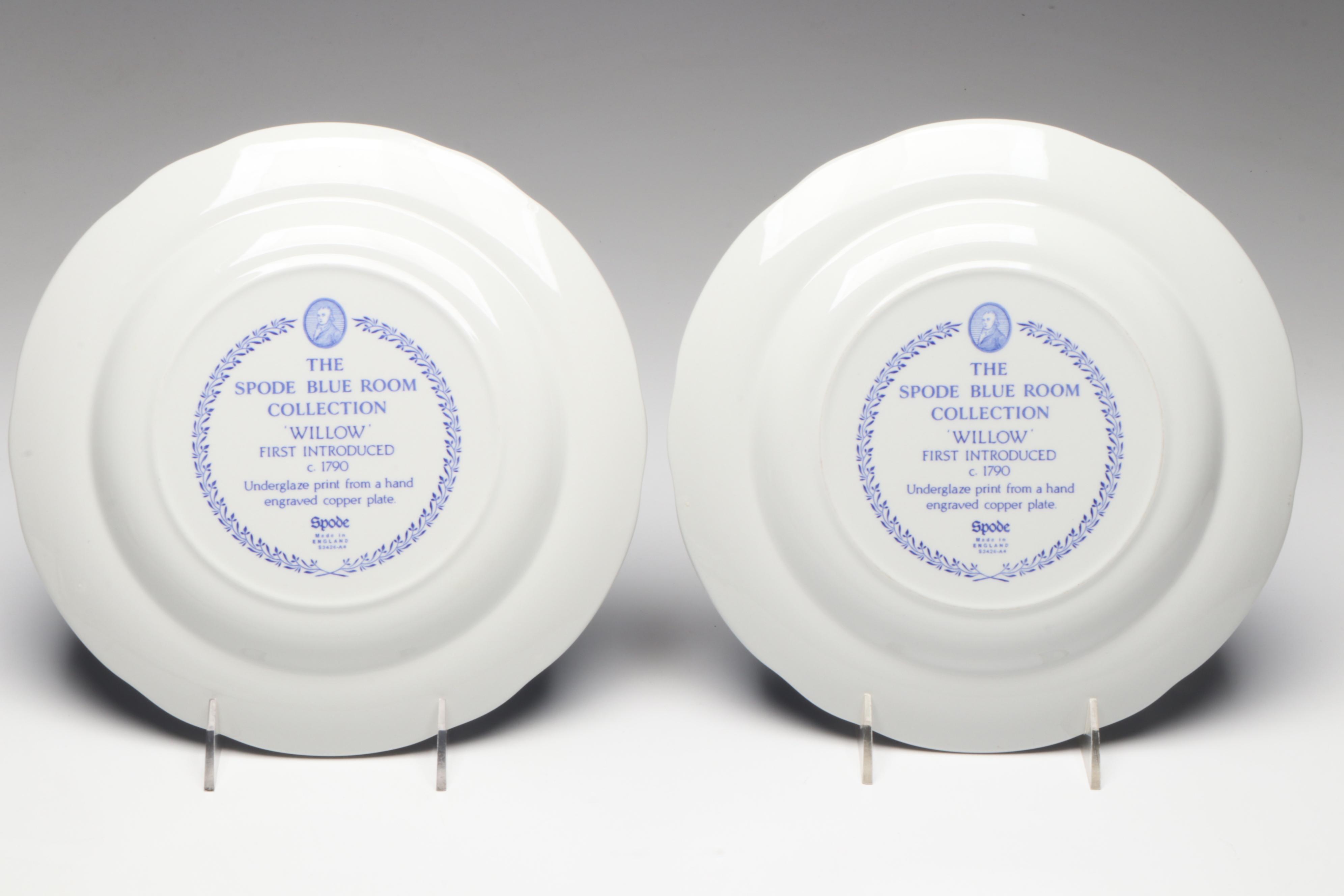 Spode Blue Room Collection Traditions Series Castle, Willow and Other Plates