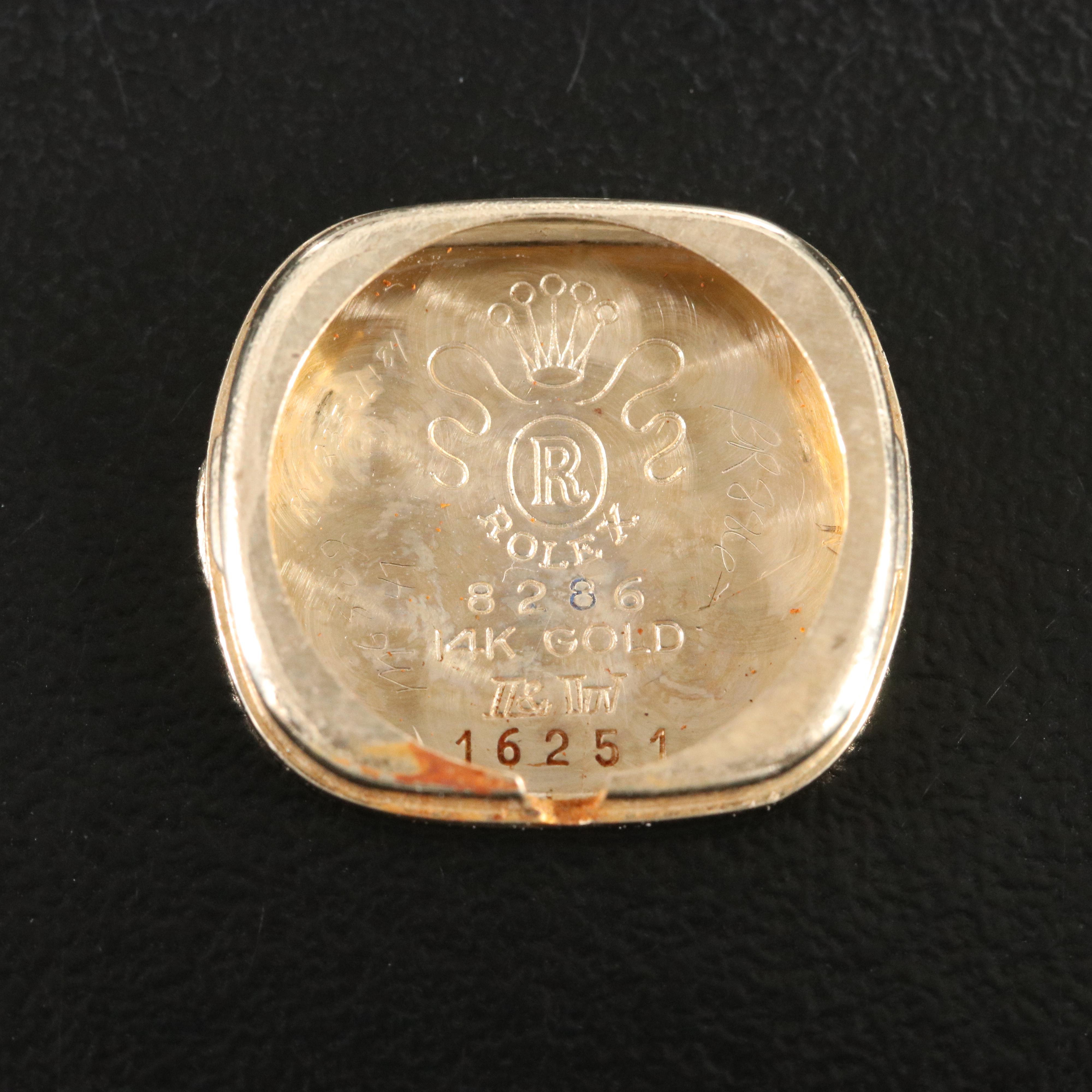 14K Rolex Vintage Diamond Stem Wind Watch