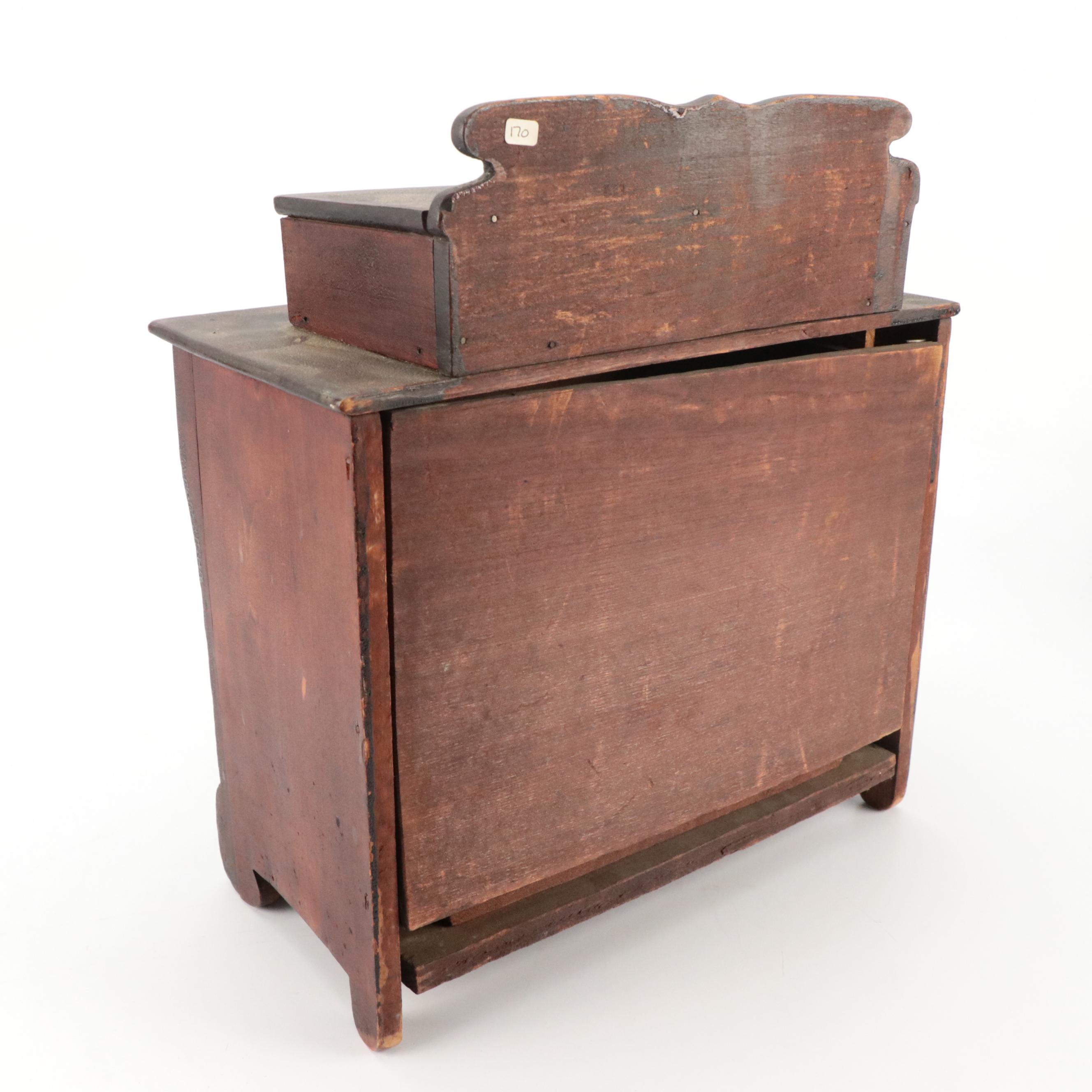 Miniature American Empire Style Chest of Drawers, 19th Century