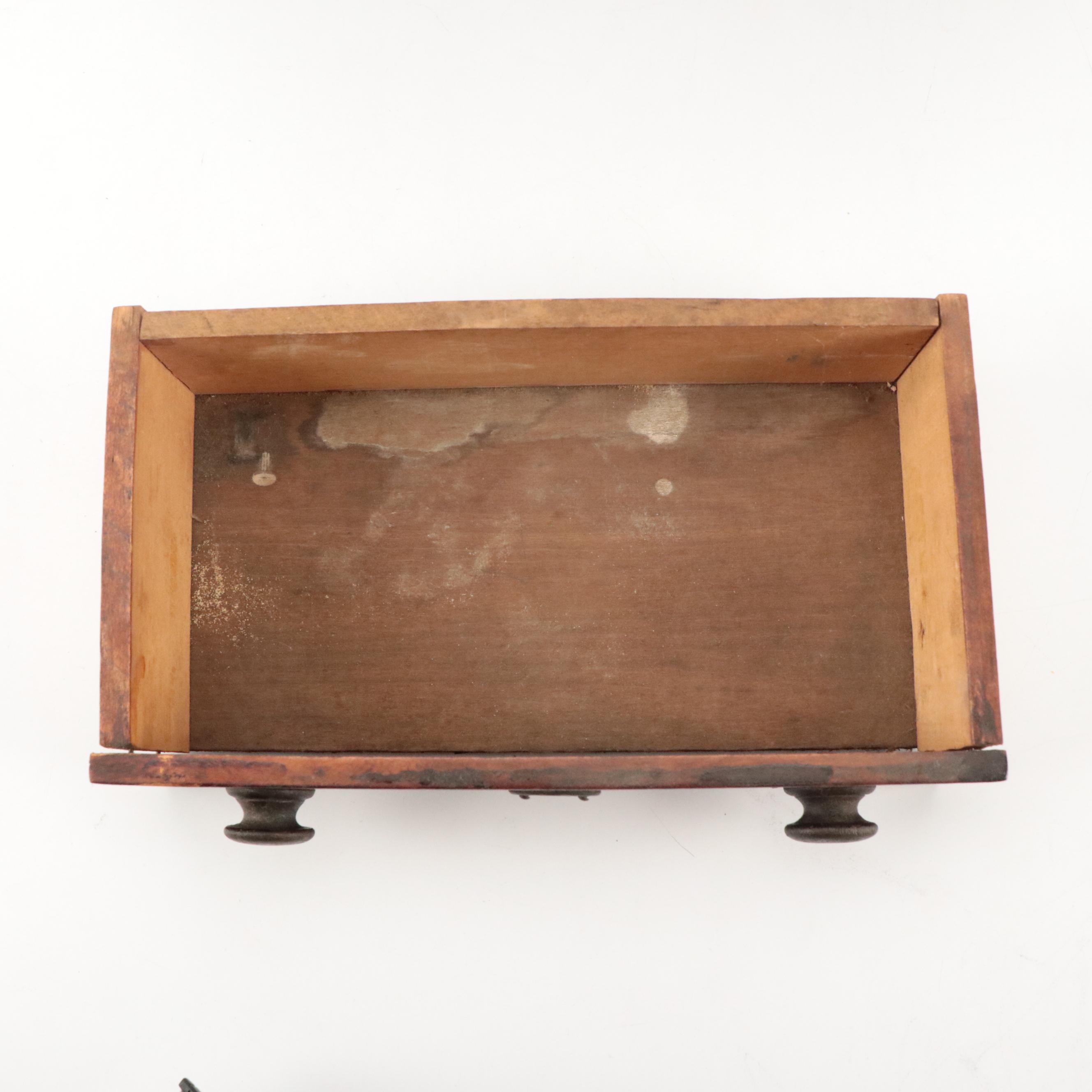 Miniature American Empire Style Chest of Drawers, 19th Century