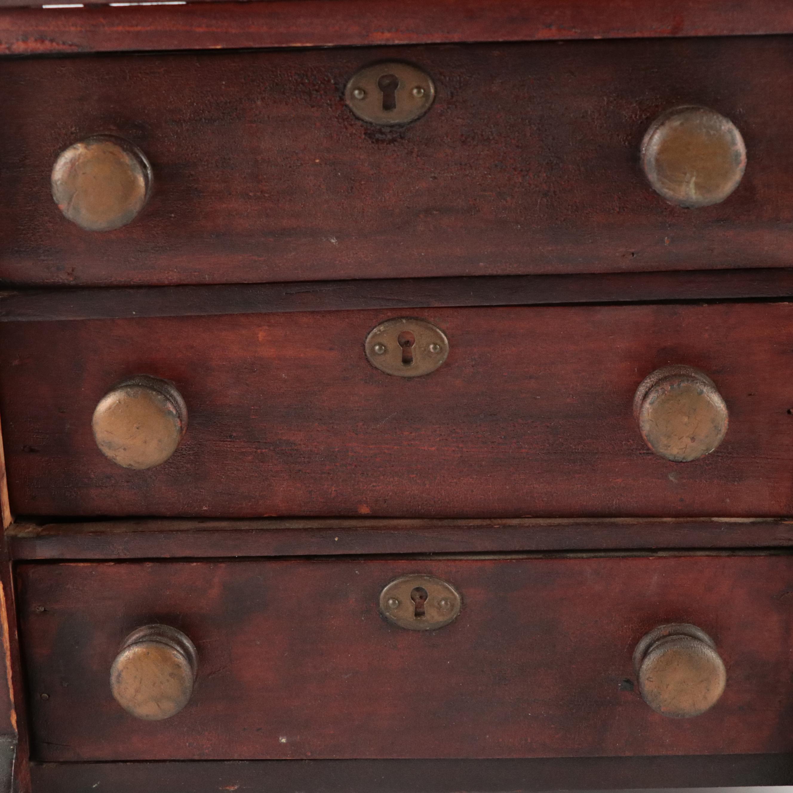Miniature American Empire Style Chest of Drawers, 19th Century