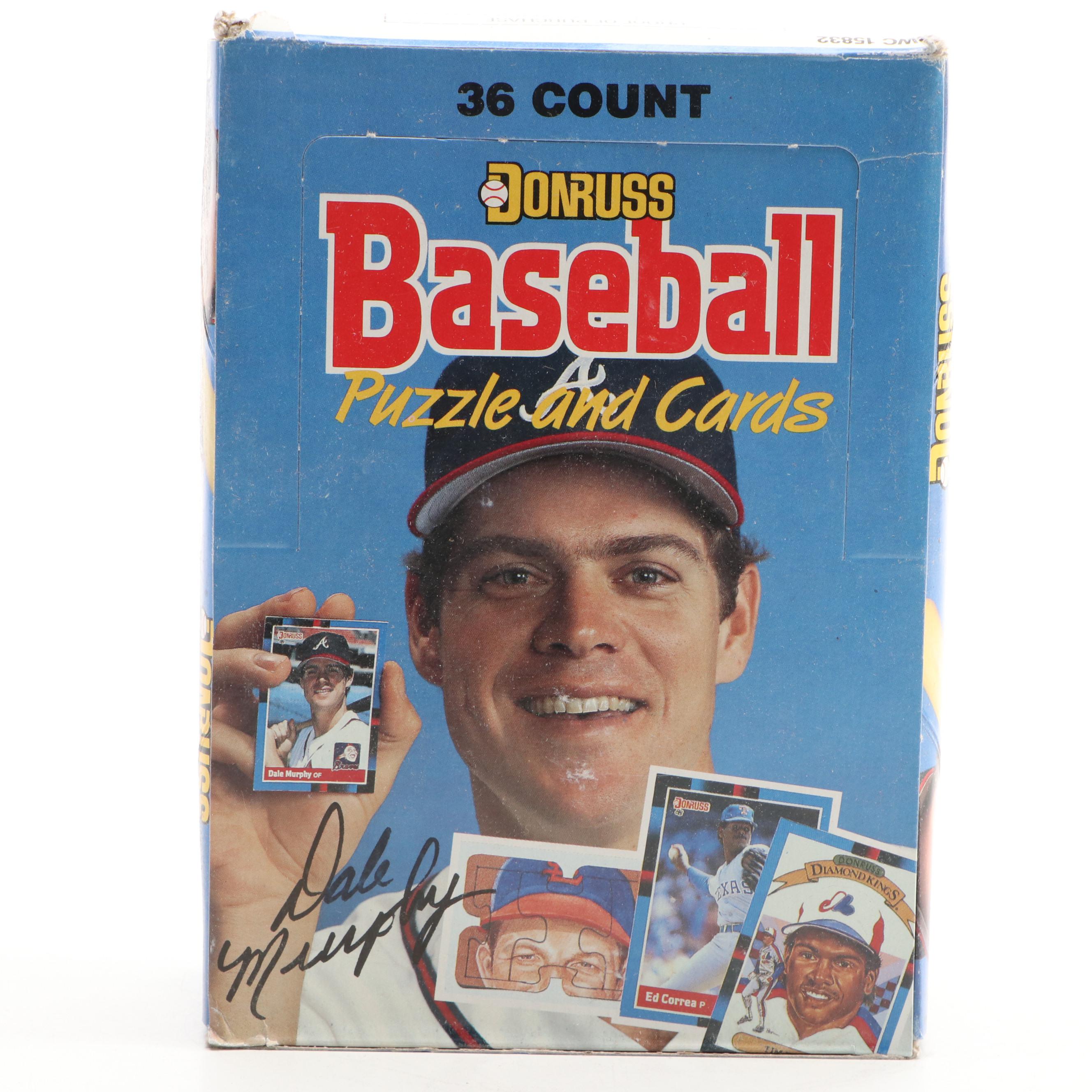 1988 Donruss Sealed Wax Packs with Original Boxes and Case