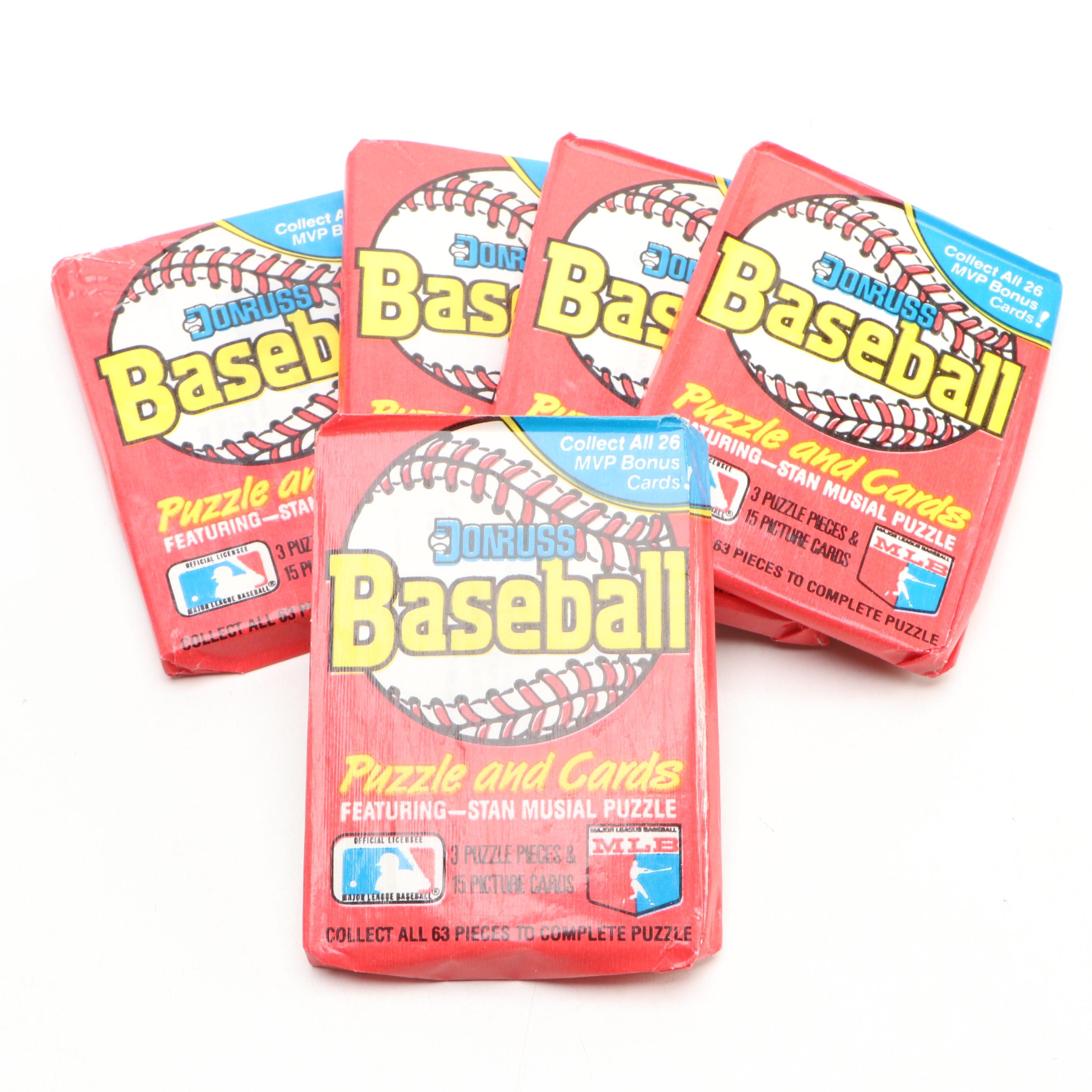 1988 Donruss Sealed Wax Packs with Original Boxes and Case