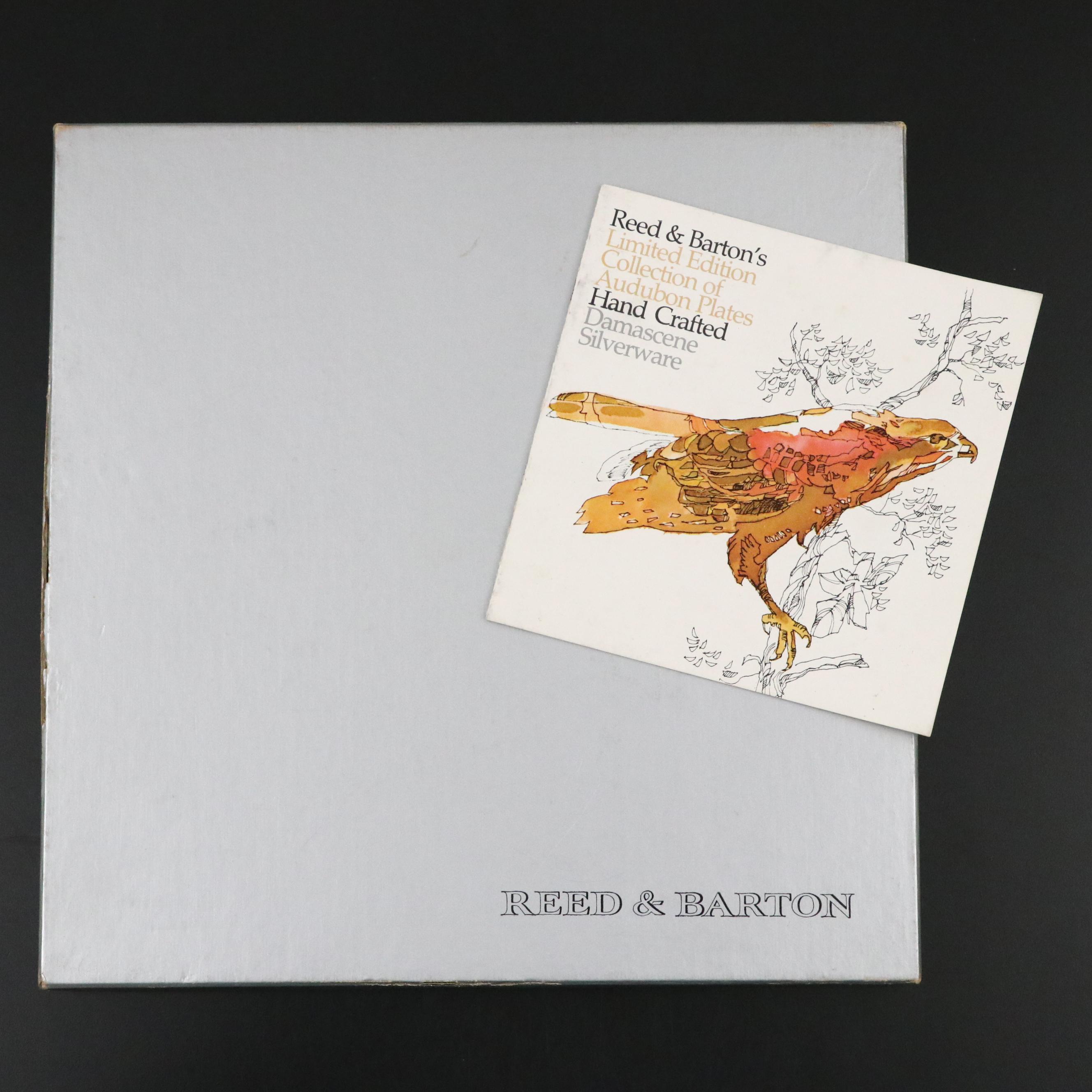 Reed & Barton Limited Edition "Stilt Sandpiper" Damascene Silver Plate, 1972