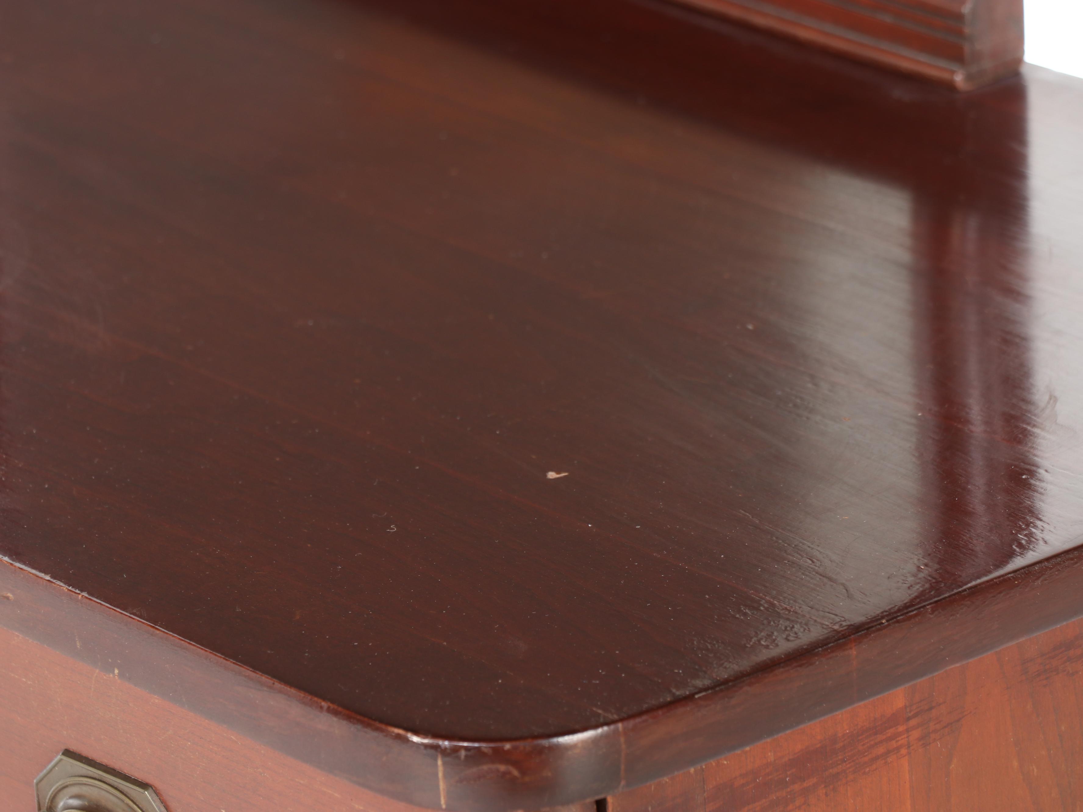 Late Federal Style Cherrywood Dressing Table with Stool