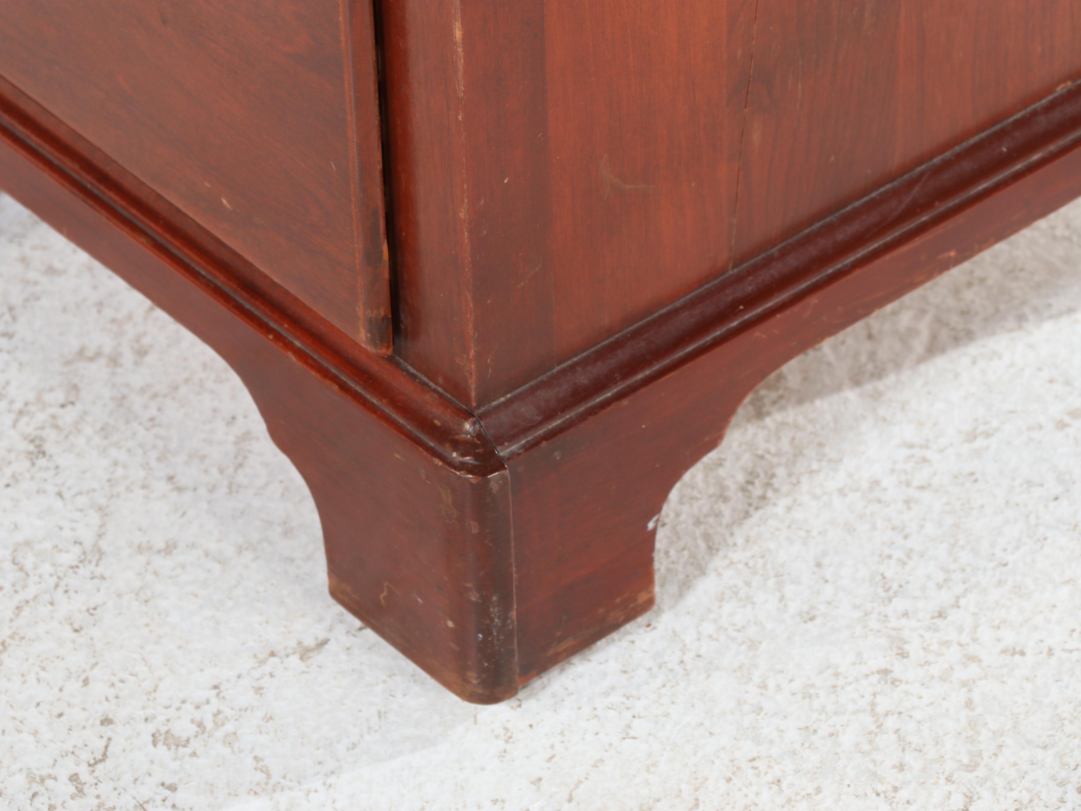 Late Federal Style Cherrywood Dressing Table with Stool