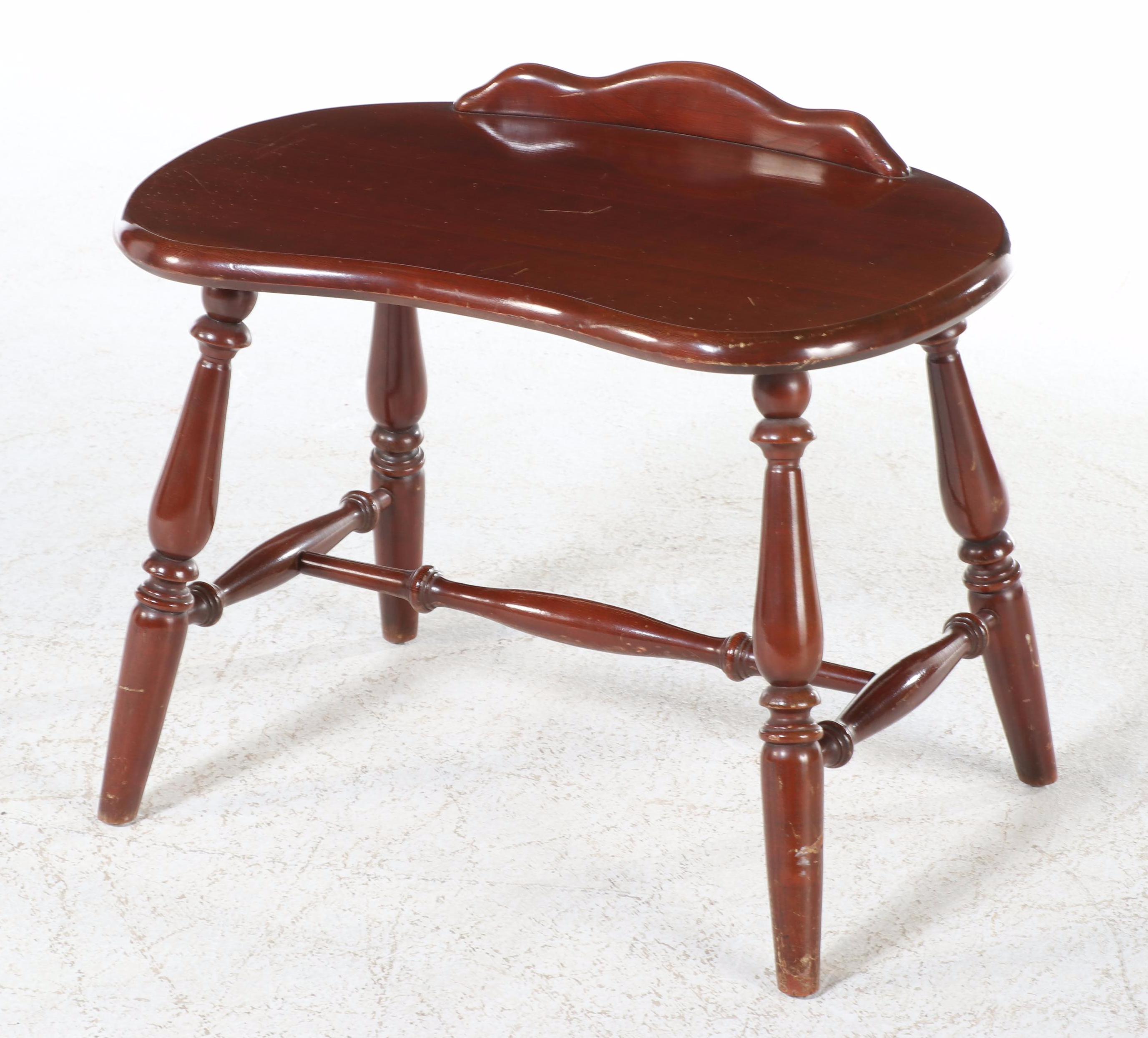 Late Federal Style Cherrywood Dressing Table with Stool