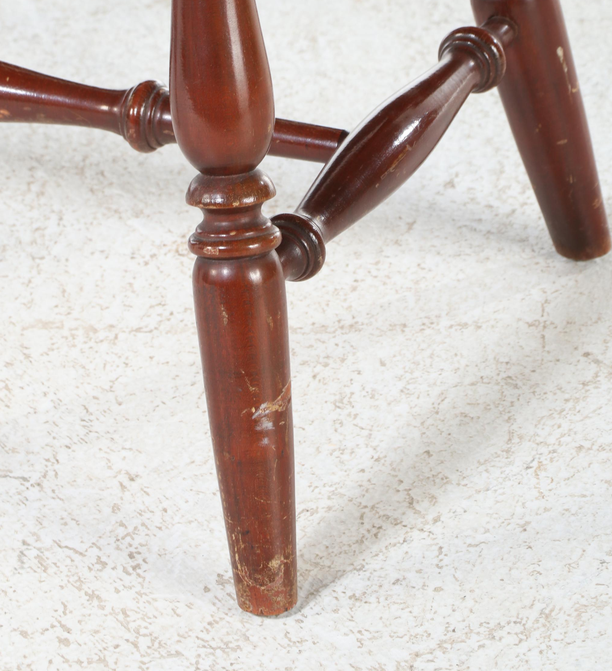 Late Federal Style Cherrywood Dressing Table with Stool